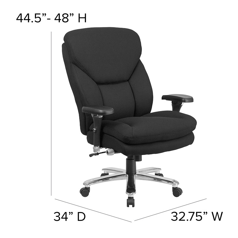 FLASH HERCULES Series Heavy Duty Executive Office Chair - 400 lb Weight Capacity, Ergonomic Design with Lumbar Support, Big & Tall Adjustable Chair for All-Day Comfort - Perfect for Home Office, Gaming, and Professional Workspaces