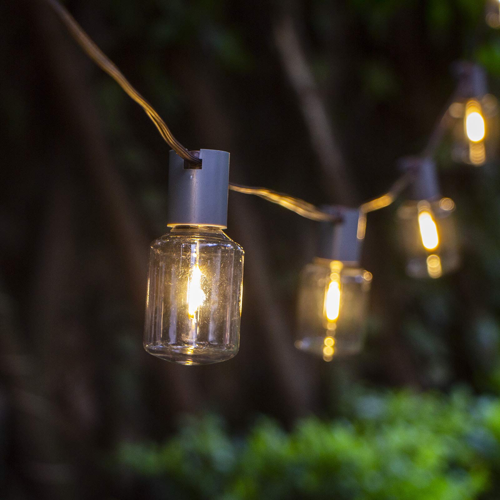20Ft Outdoor Patio String Lights with 20 Shatterproof LED Edison Bulbs - Warm White UL Listed Decorative Lights for Garden, Backyard, Pergola, Party, Bistro & Wedding | Perfect for Romantic Dinners, Outdoor Gatherings and Holiday Decorations