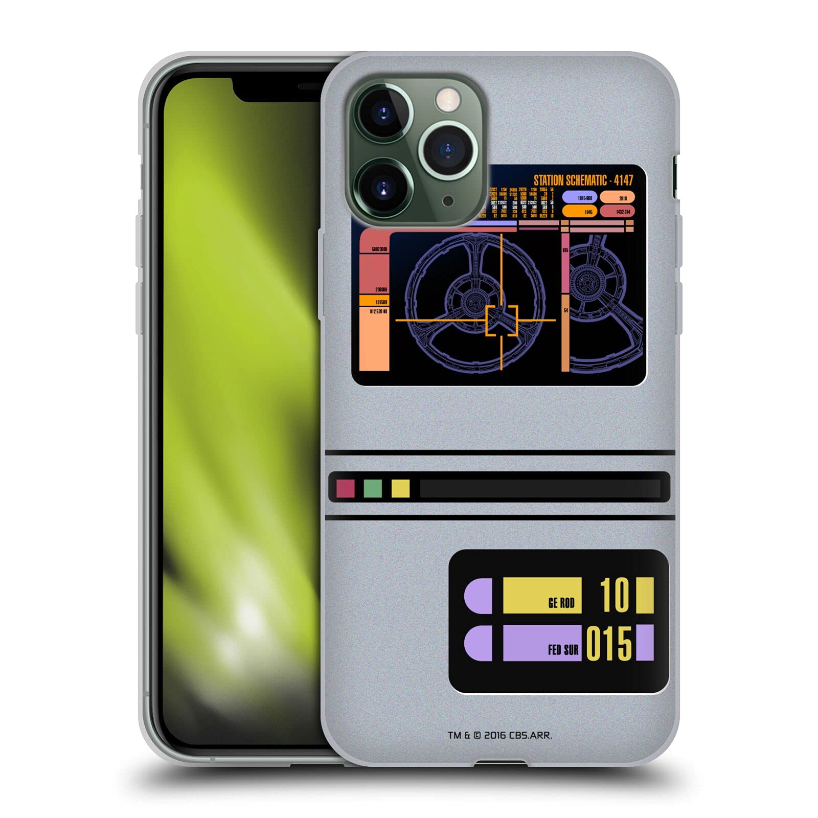 Officially Licensed Star Trek TNG Padd Gadgets Soft Gel Case for Apple iPhone 11 Pro - Durable Protective Cover for Sci-Fi Fans & Trekkies - Perfect for Daily Use, Work, and Star Trek Conventions