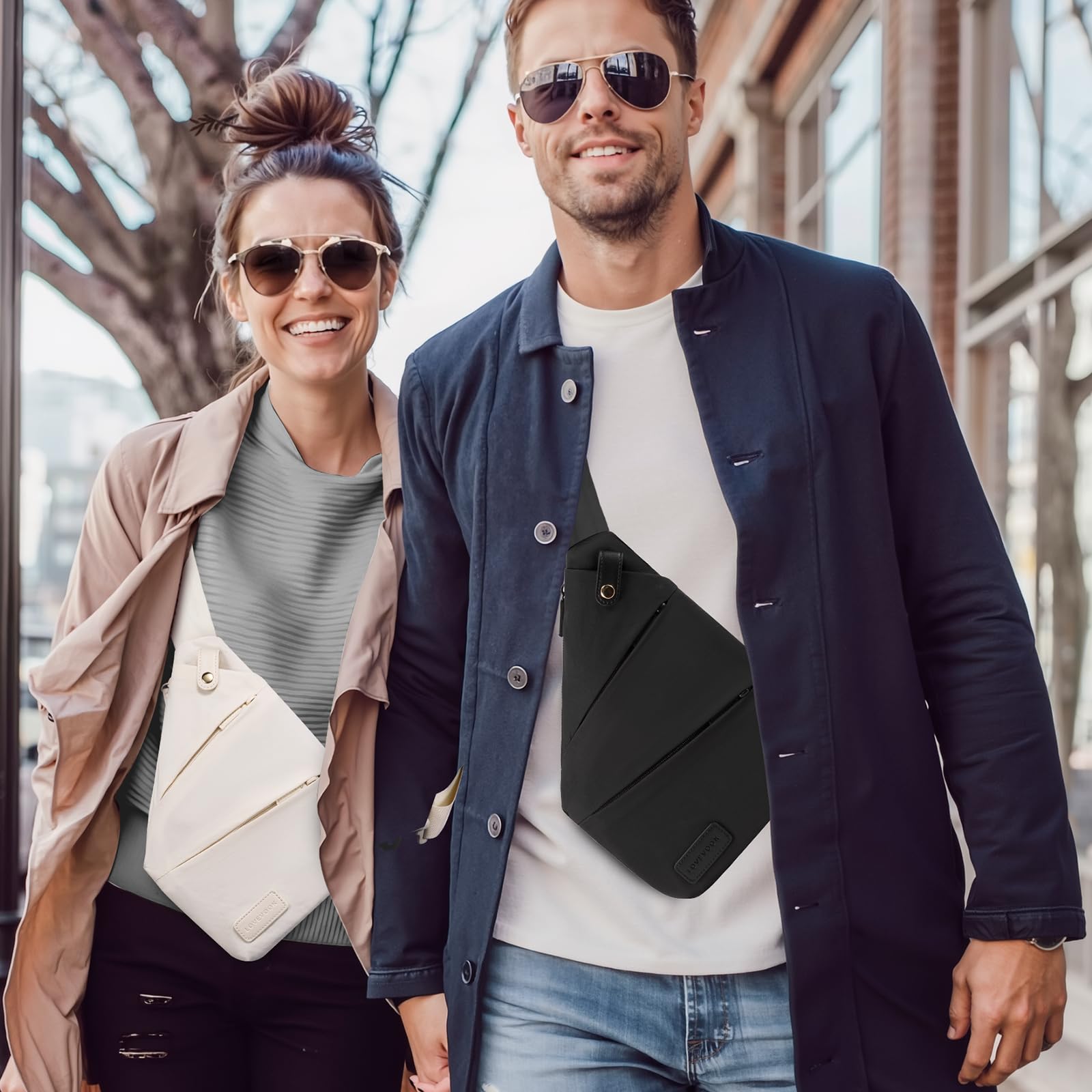 LOVEVOOK Anti Theft Crossbody Bag for Women & Men - Secure Travel Sling Bag with RFID Blocking - Lightweight Chest Shoulder Bag for Commuting, Shopping & Outdoor Adventures