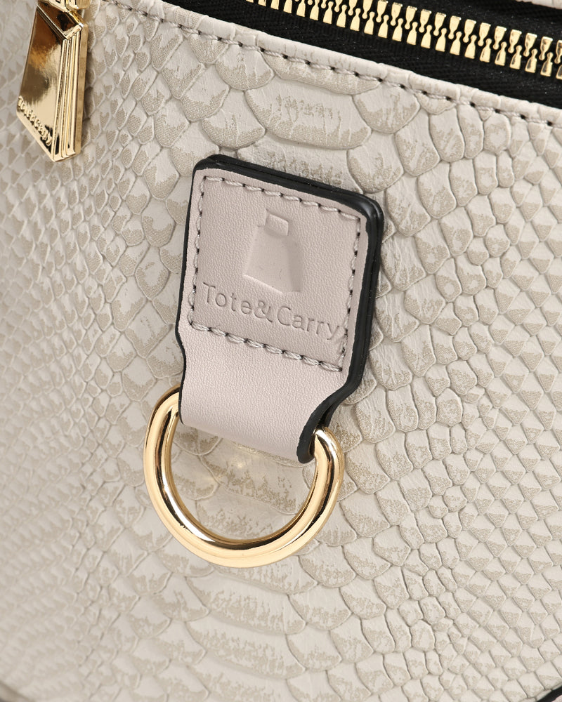 Apollo 1 Tear Drop Crossbody Bag in Grey - Stylish & Compact Shoulder Purse for Women, Perfect for Travel, Shopping & Everyday Use