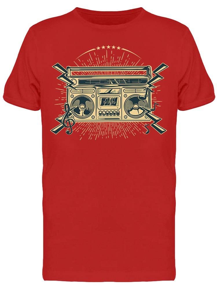 Funky Boom Box Graphic T-Shirt for Men - Vintage Music Lover Tee - Casual Streetwear & Retro Style Outfit