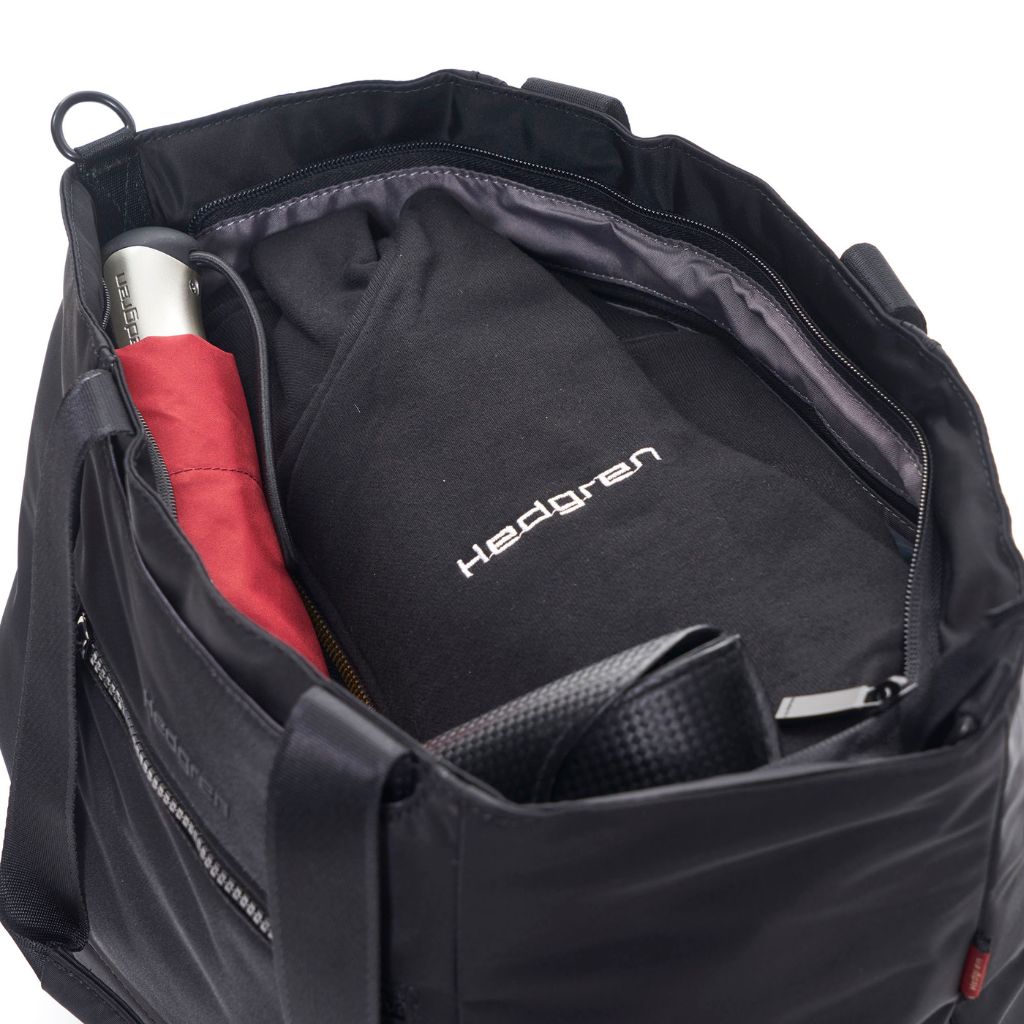 Hedgren Swing Large RFID Blocking Tote Bag for Women - Stylish & Secure Black Handbag for Work, Travel & Everyday Use