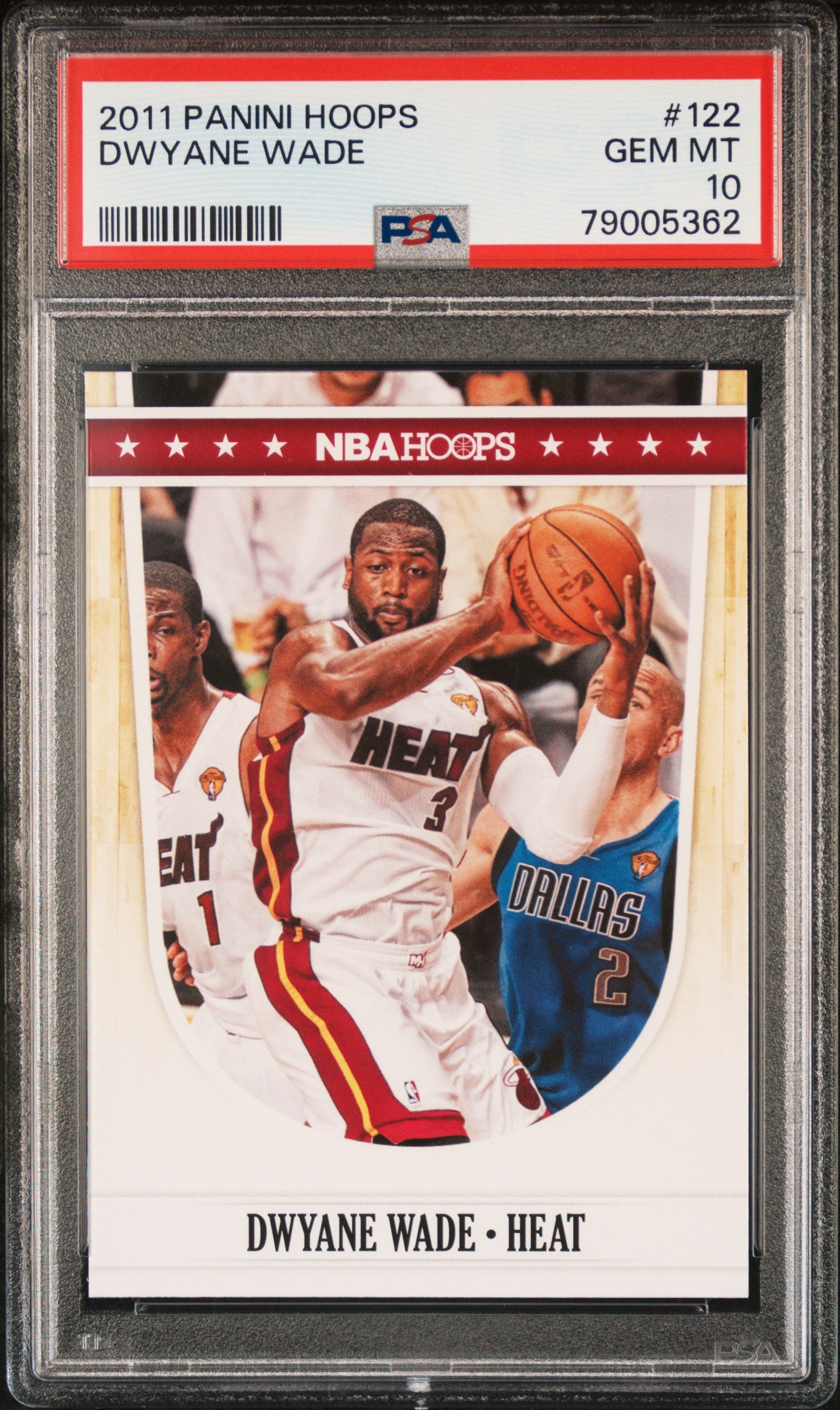 2011 Panini Hoops Dwyane Wade #122 PSA 10 Graded Basketball Card - Perfect for Collectors, Investors & Miami Heat Fans - Display in Home Office, Man Cave or Sports Memorabilia Collection