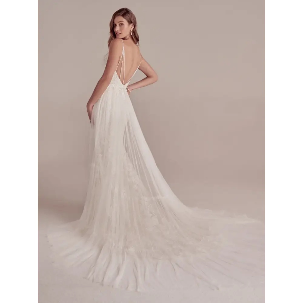 Maggie Sottero Tallurah Detachable Wedding Dress Overskirt - Elegant Bridal Skirt for A-Line Dresses | Perfect for Church Ceremonies, Beach Weddings & Formal Receptions
