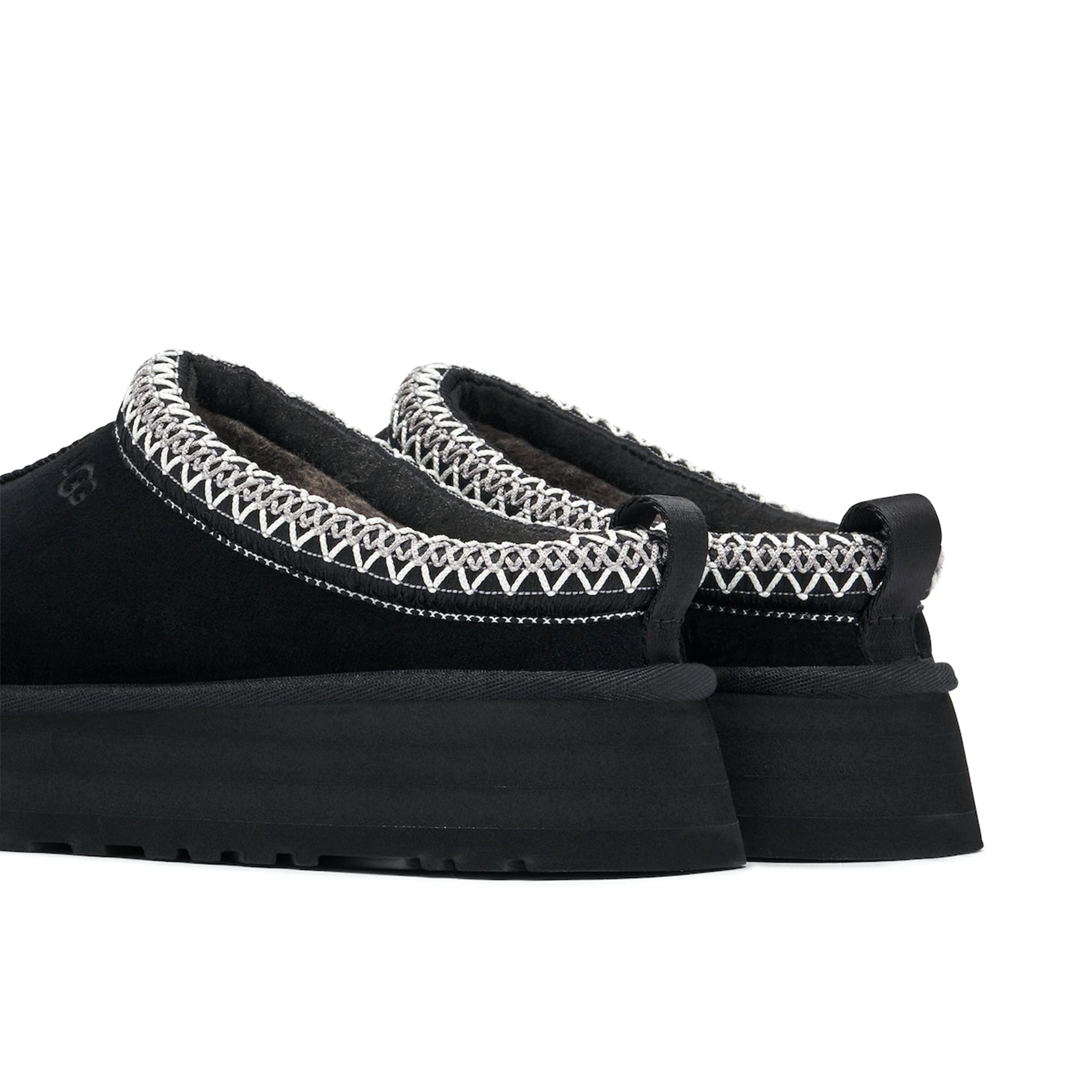 UGG Tazz Platform Black Slippers for Women - Cozy House Shoes with Arch Support | Perfect for Indoor Lounging, Winter Comfort & Casual Wear