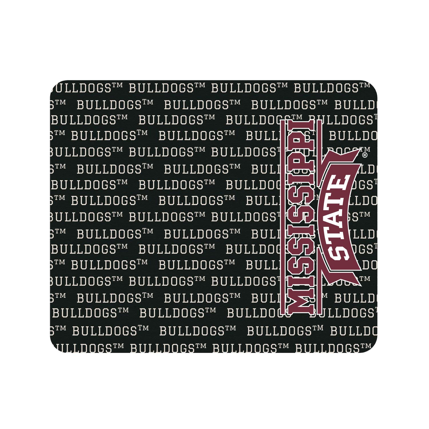 Mississippi State University Logo Fabric Mouse Pad - Non-Slip Desk Accessory for Gaming & Office Work - Standard Size Computer Mousepad with Spirit Design - Perfect for College Students, Gamers & Office Professionals