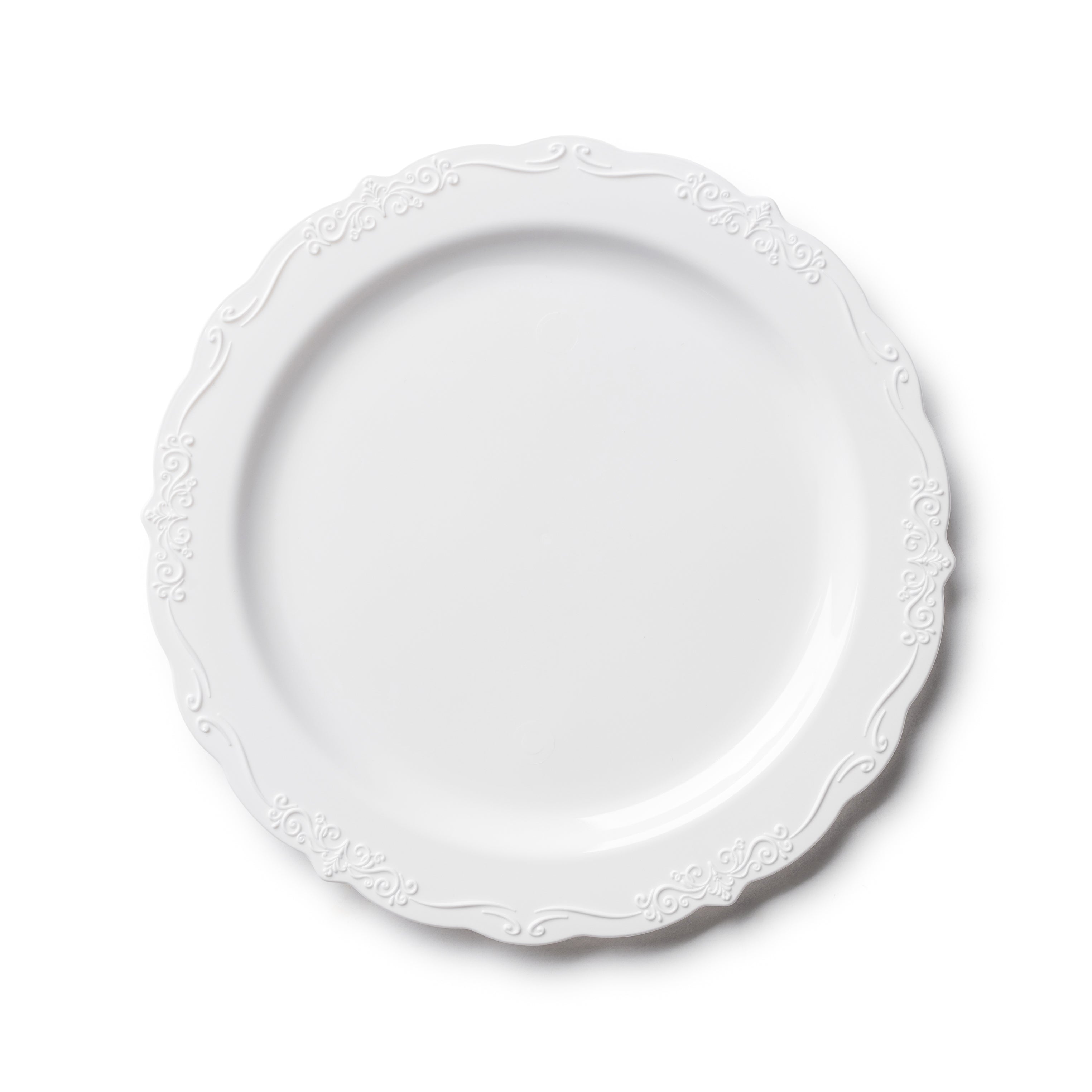 60-Piece White Round Plastic Dinnerware Set - Elegant & Durable Disposable Plates, Bowls, Cups & Cutlery for Parties, Picnics, BBQs & Outdoor Events