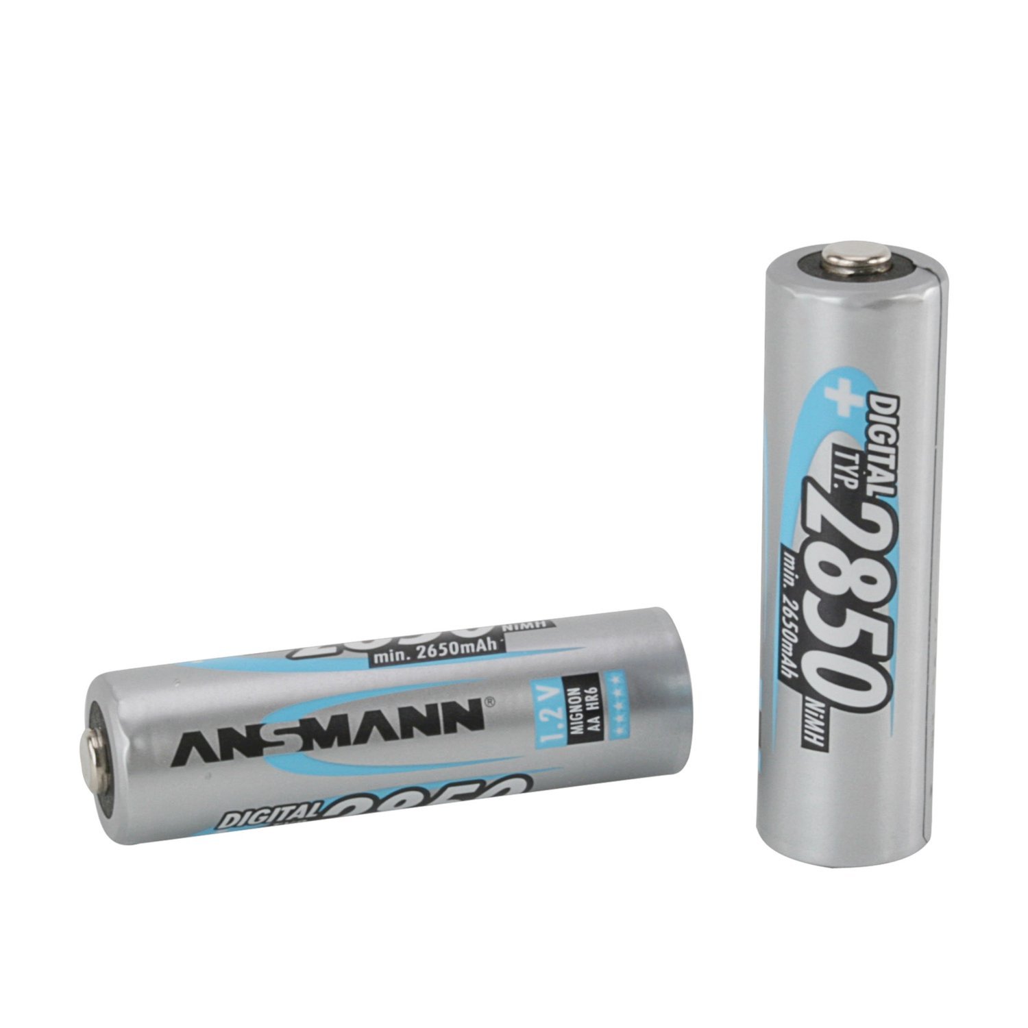 Ansmann AA Rechargeable Batteries 2850mAh (4-Pack) & AAA Rechargeable Batteries 1100mAh (4-Pack) - High Capacity NiMH Batteries for Flashlights, Cameras, Toys, Remote Controls, and Electronic Devices - Long Lasting Power for Home & Office Use
