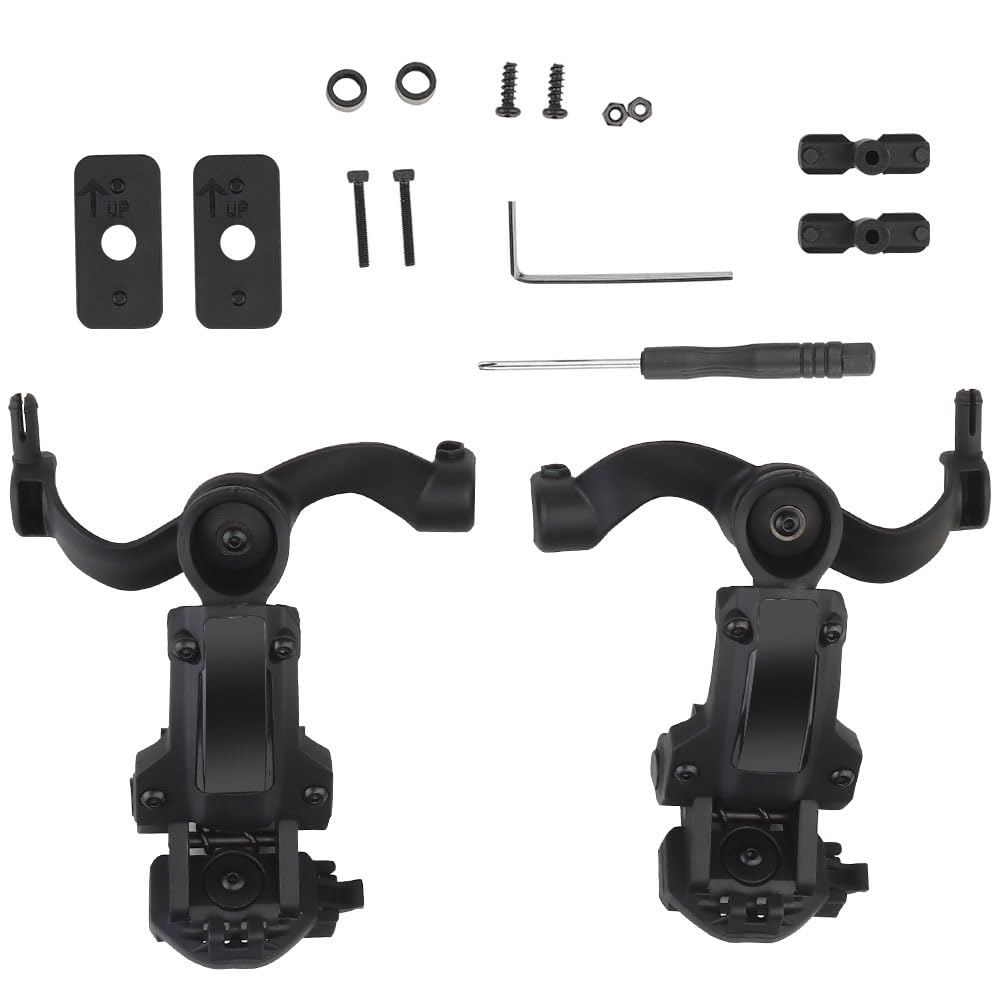 Tactical Shooting Headset with U94 PTT 2pin & ARC Rail Adapter - Noise Cancelling Ear Protection with Clear Sound Pickup | Perfect for Range Training, Hunting & Military Operations