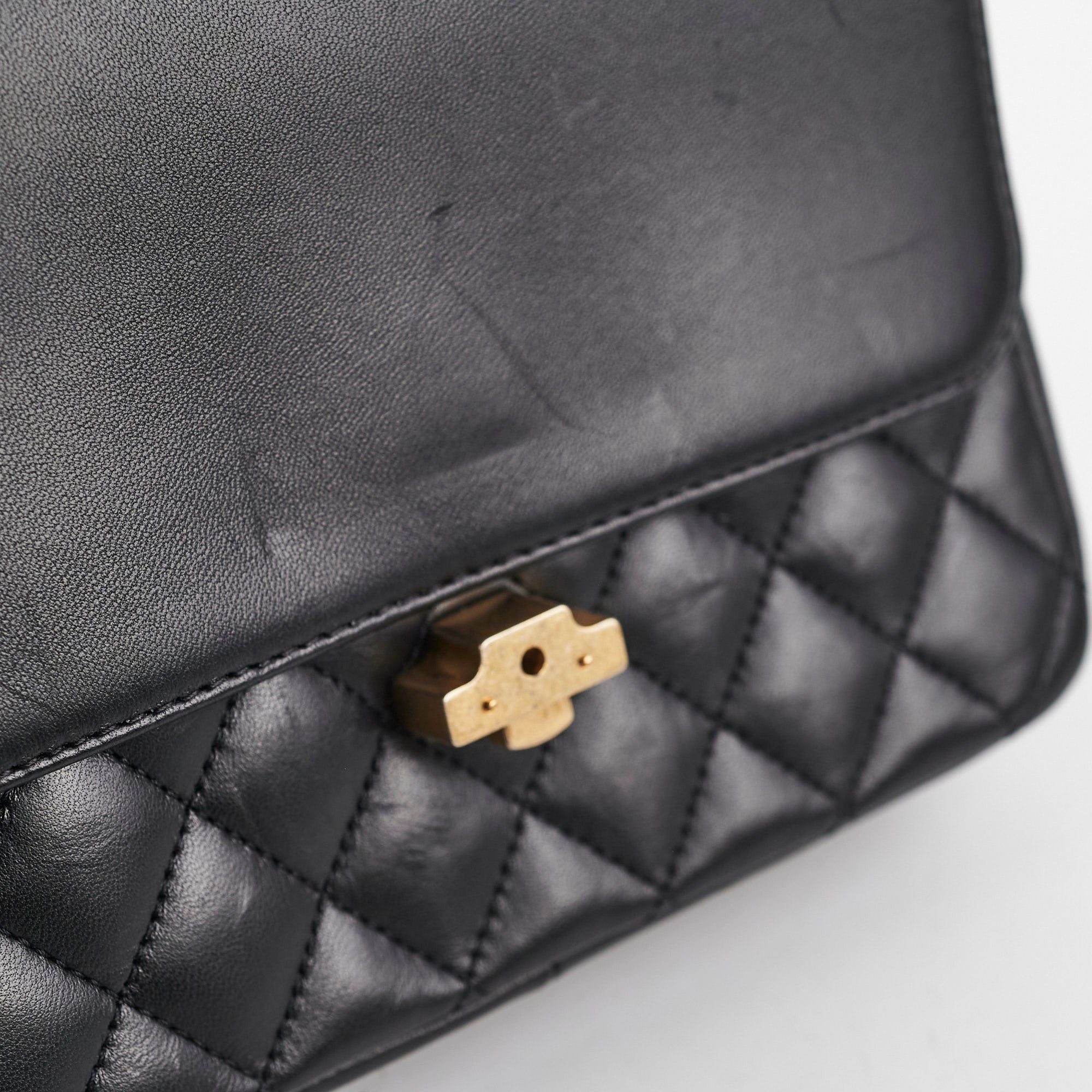 Chanel Mini Flap Bag 19A Black Lambskin Leather Crossbody Purse for Women | Luxury Designer Handbag for Evening Parties & Date Nights