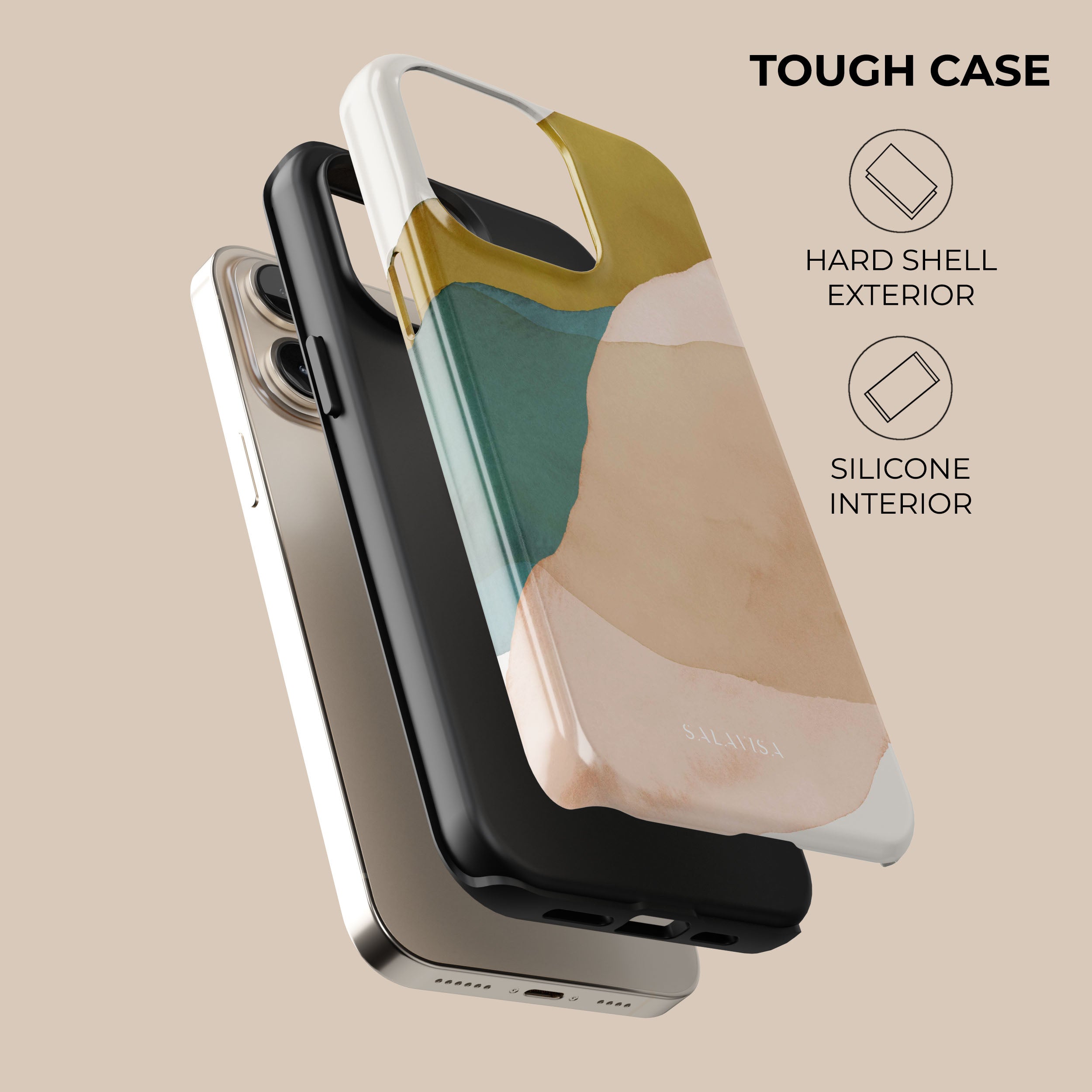 Eco-Friendly Pale Sage Phone Case - Slim Protective Cover for iPhone & Android - Perfect for Everyday Use, Travel & Outdoor Activities