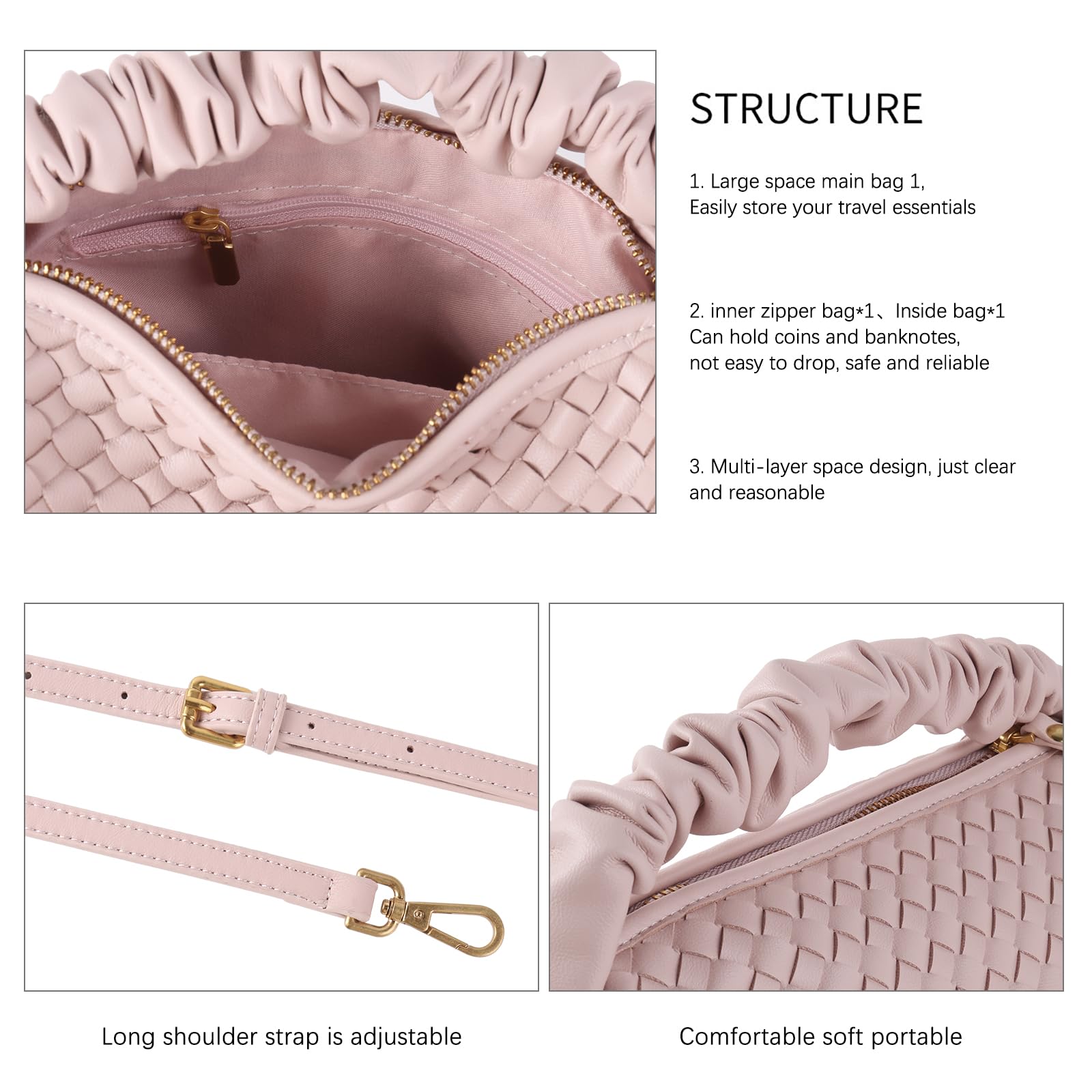 Stylish Vegan Leather Woven Crossbody Bags for Women - Designer Small Handbags & Evening Clutch Purses | Perfect for Parties, Date Nights & Casual Outings