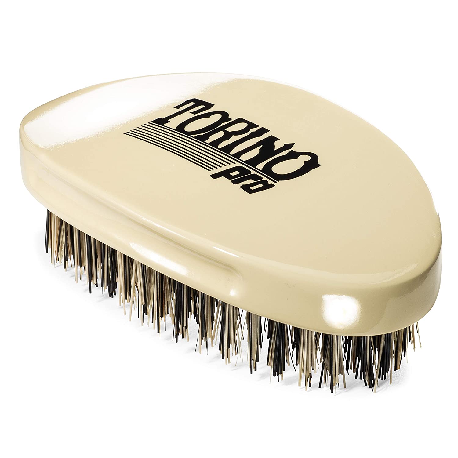 Torino Pro Wave Brush #1510 - Hard Curved Military 360 Waves Brush for Men - Perfect for Creating Tight Waves and Curls - Ideal for Daily Grooming, Styling, and Maintaining Military Haircuts