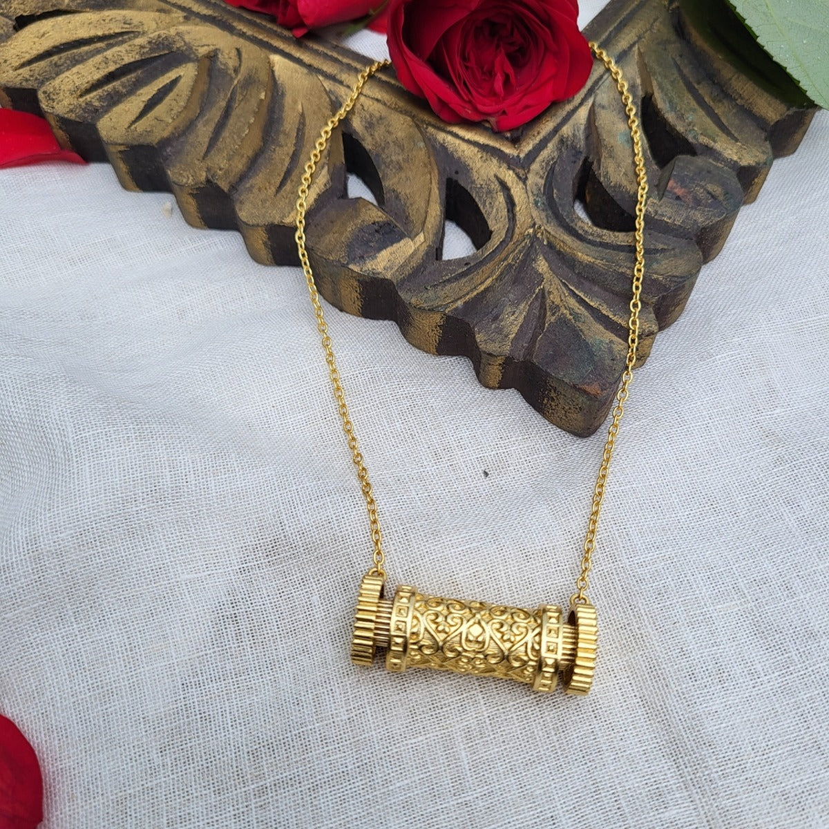 Ancient Scrolls of Time Jewelry Gift Set - Elegant Pendant Necklace & Statement Ring for Women | Perfect for Anniversary, Birthday & Special Occasion Gifts