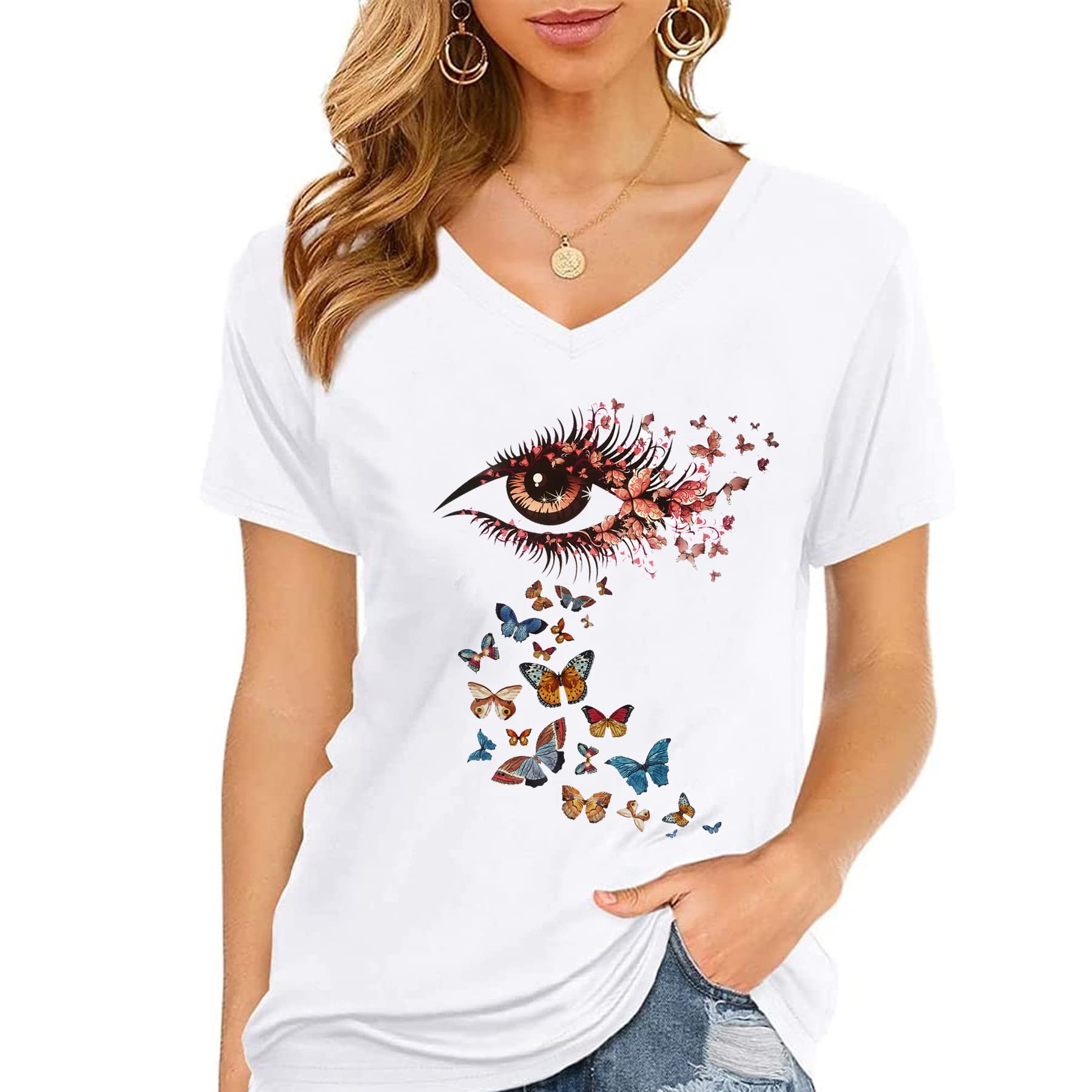 Woohome 6 PCS Colorful Butterfly Iron-On Patches - Washable Heat Transfer Decals for DIY T-Shirts, Jeans, Backpacks & Hats - Perfect for Family Clothing Customization & Kids Crafts