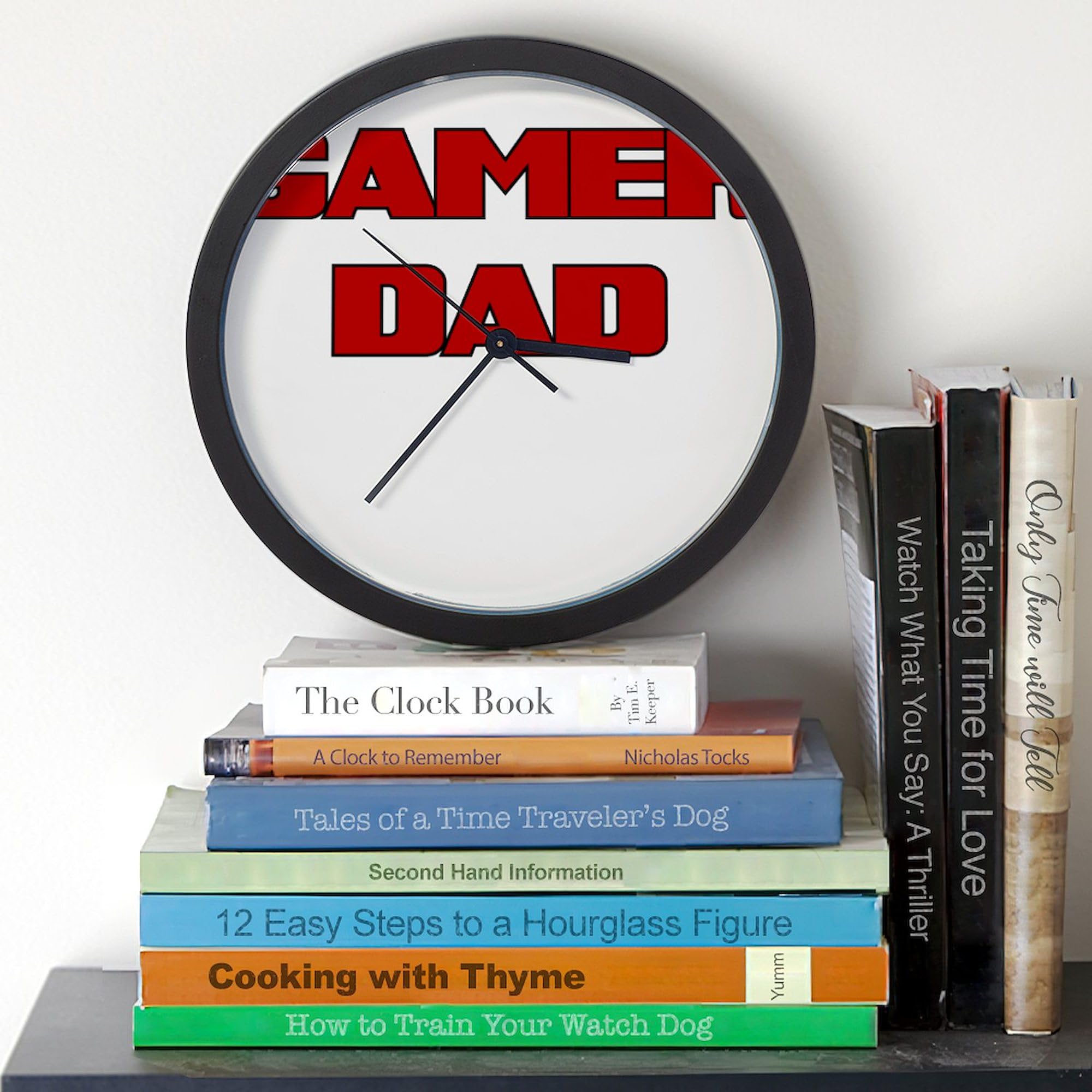 Gamer Dad Wall Clock - 10 Inch Silent Non-Ticking Clock for Living Room, Kitchen, Office Decor | Perfect Gift for Gaming Enthusiasts & Father's Day
