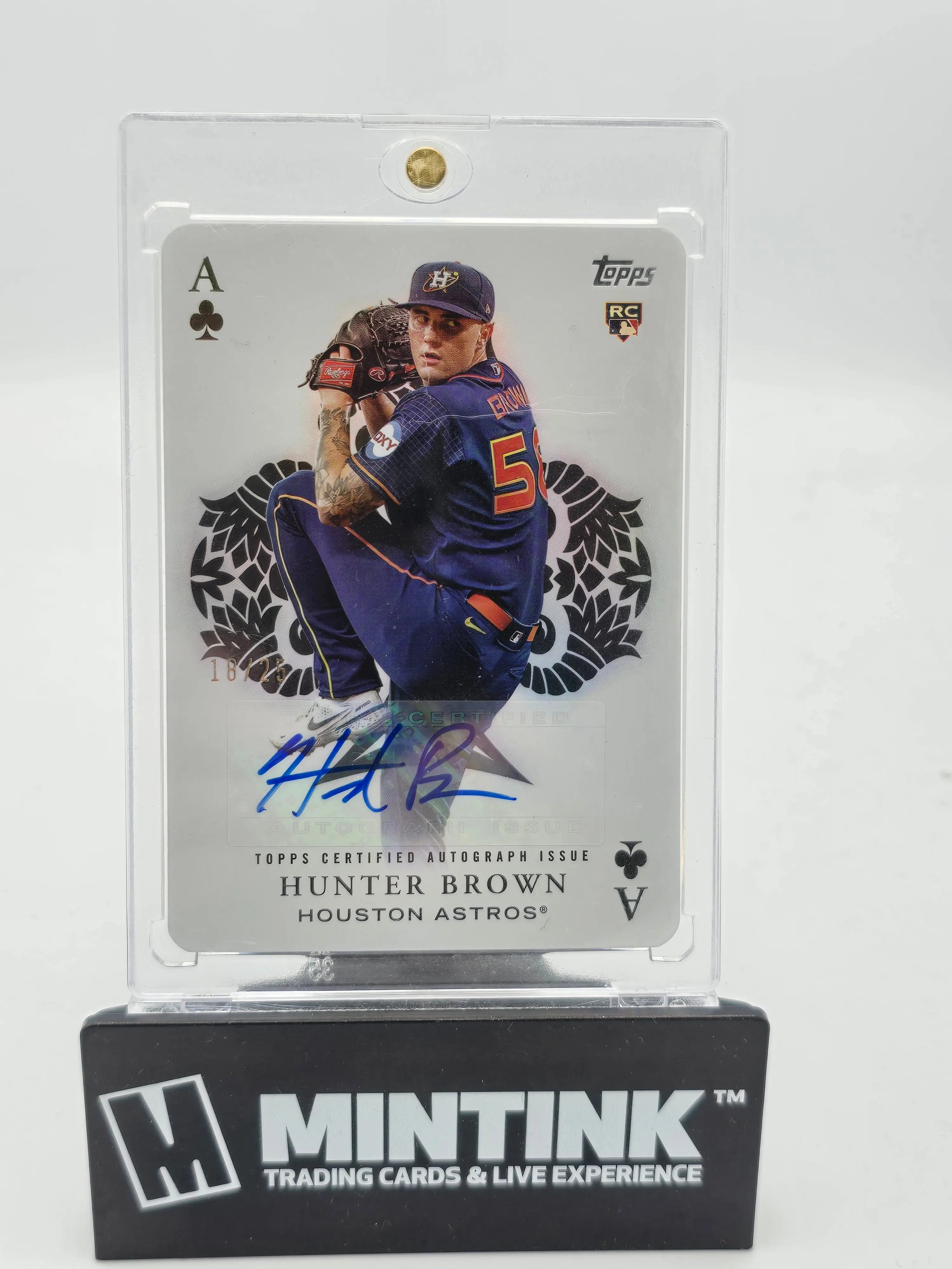 2023 Topps Update Hunter Brown RC Rookie All Aces Autograph /25 - Baseball Trading Card for Collectors & Sports Fans - Perfect for Memorabilia Displays & Investment Collections