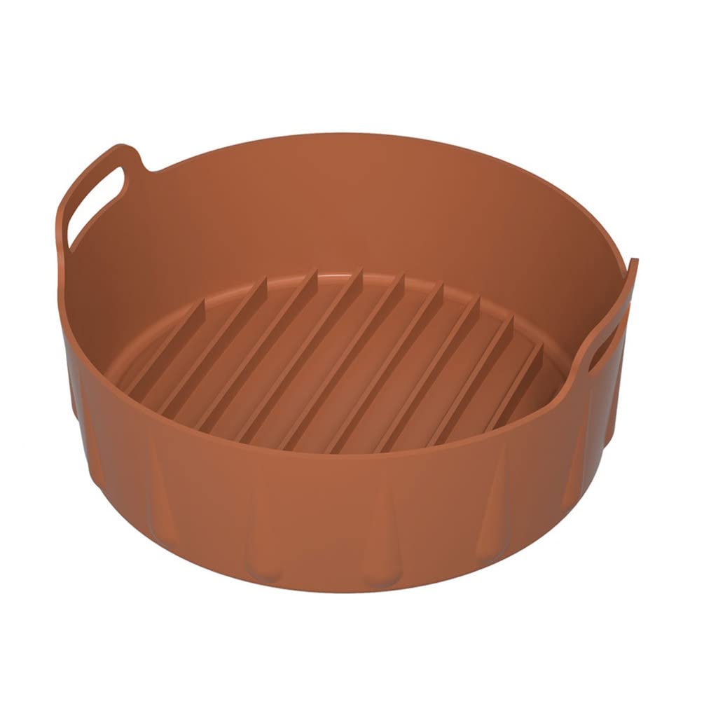 **Angoily 16-Inch Air Fryer Silicone Pot with Handle - Non-Stick, Reusable Air Fryer Accessories - Replacement for Parchment Paper - Easy to Clean, Fits Most Air Fryers - Perfect for Roasting, Baking, and Frying**