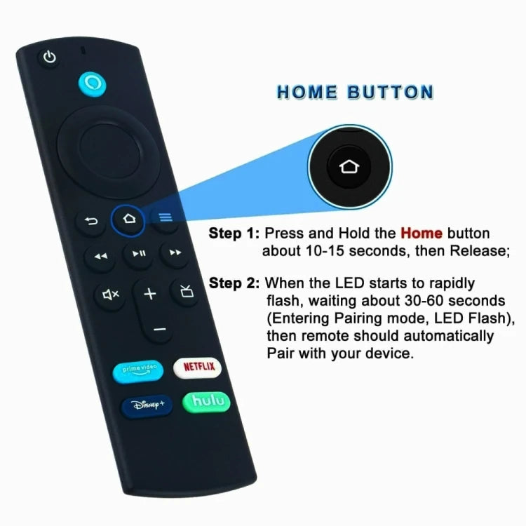 Factory Direct L5B83G Bluetooth Voice Remote for Fire TV Stick - Compatible with Fire TV Stick 4K, Lite & More - Hands-Free Voice Control for Streaming & Gaming