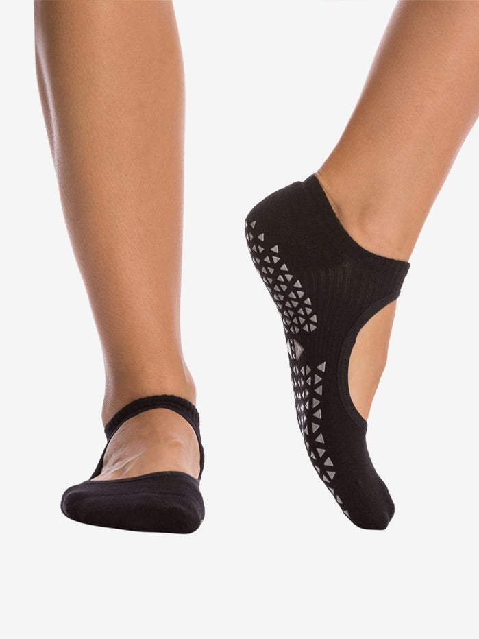 Tavi Noir Emma Grip Socks for Women - Non-Slip Yoga Socks with Arch Support - Perfect for Yoga, Pilates, Barre & Home Workouts - Ebony Color