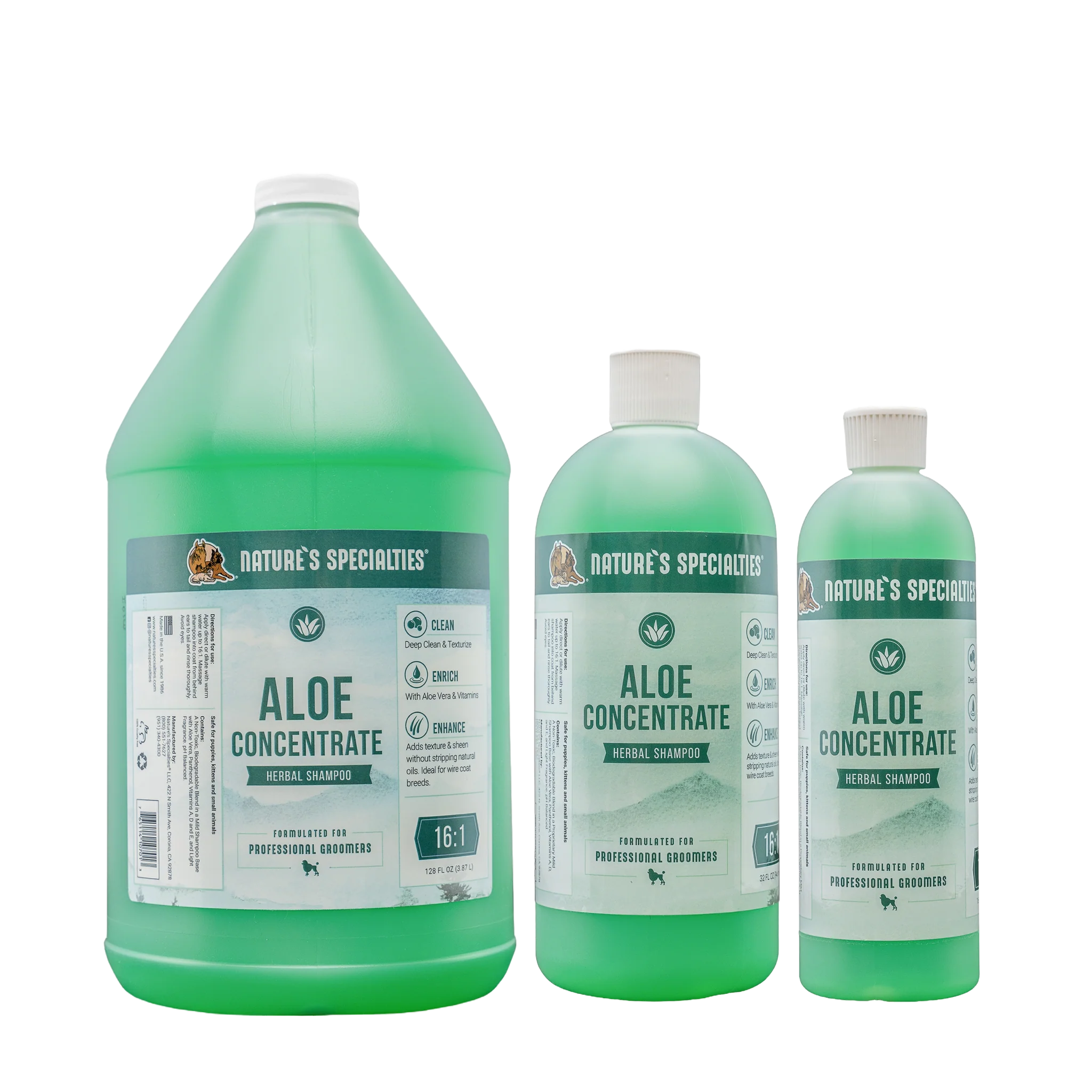 Nature's Specialties Aloe Concentrate Shampoo for Dry & Damaged Hair - Hydrating & Repairing Hair Care with Pure Aloe Vera - Perfect for Daily Use & Salon Treatments