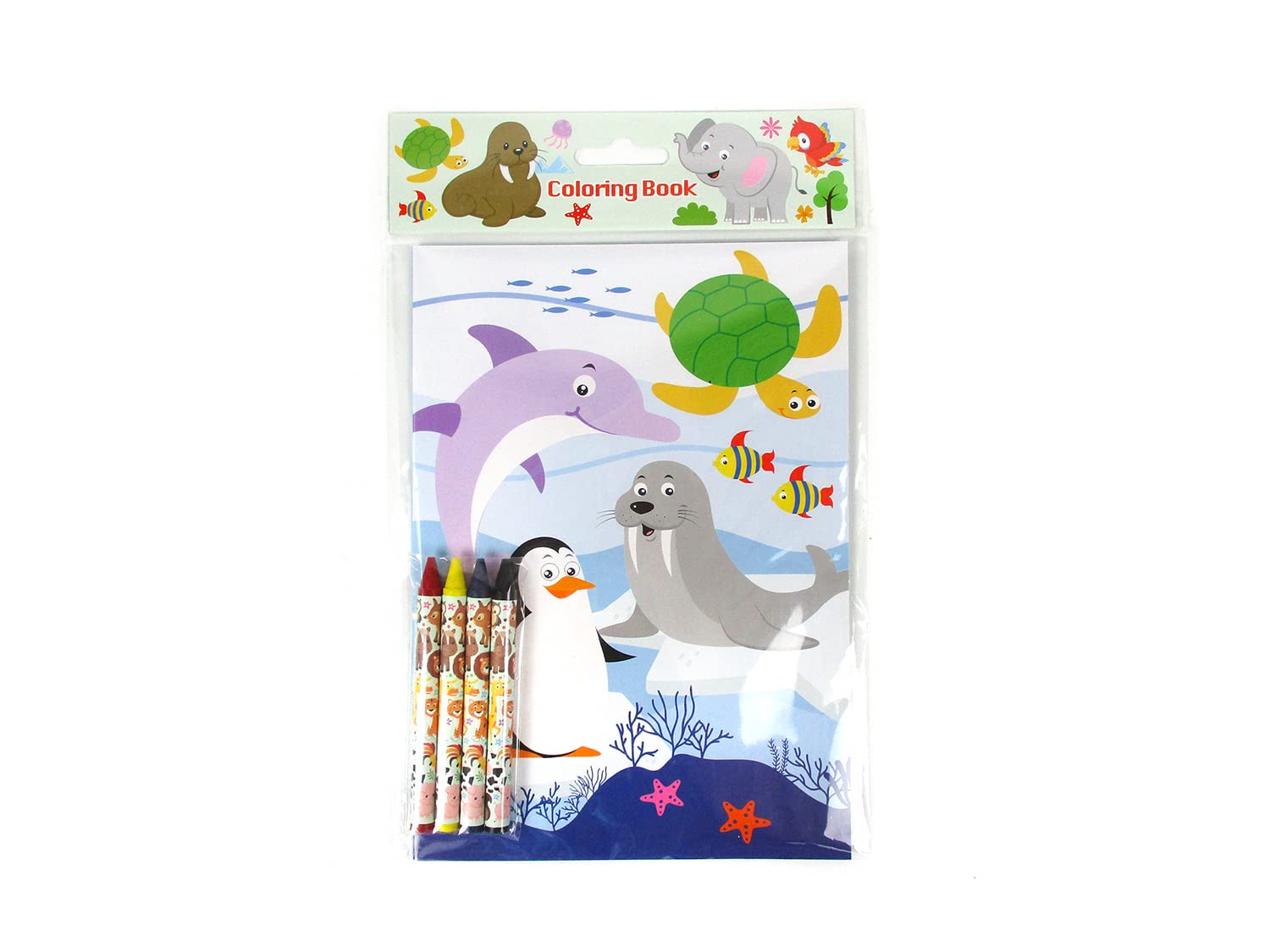Animal Coloring Books for Kids - 12 Books & 48 Crayons - Party Favors & Classroom Rewards for Birthday Gifts