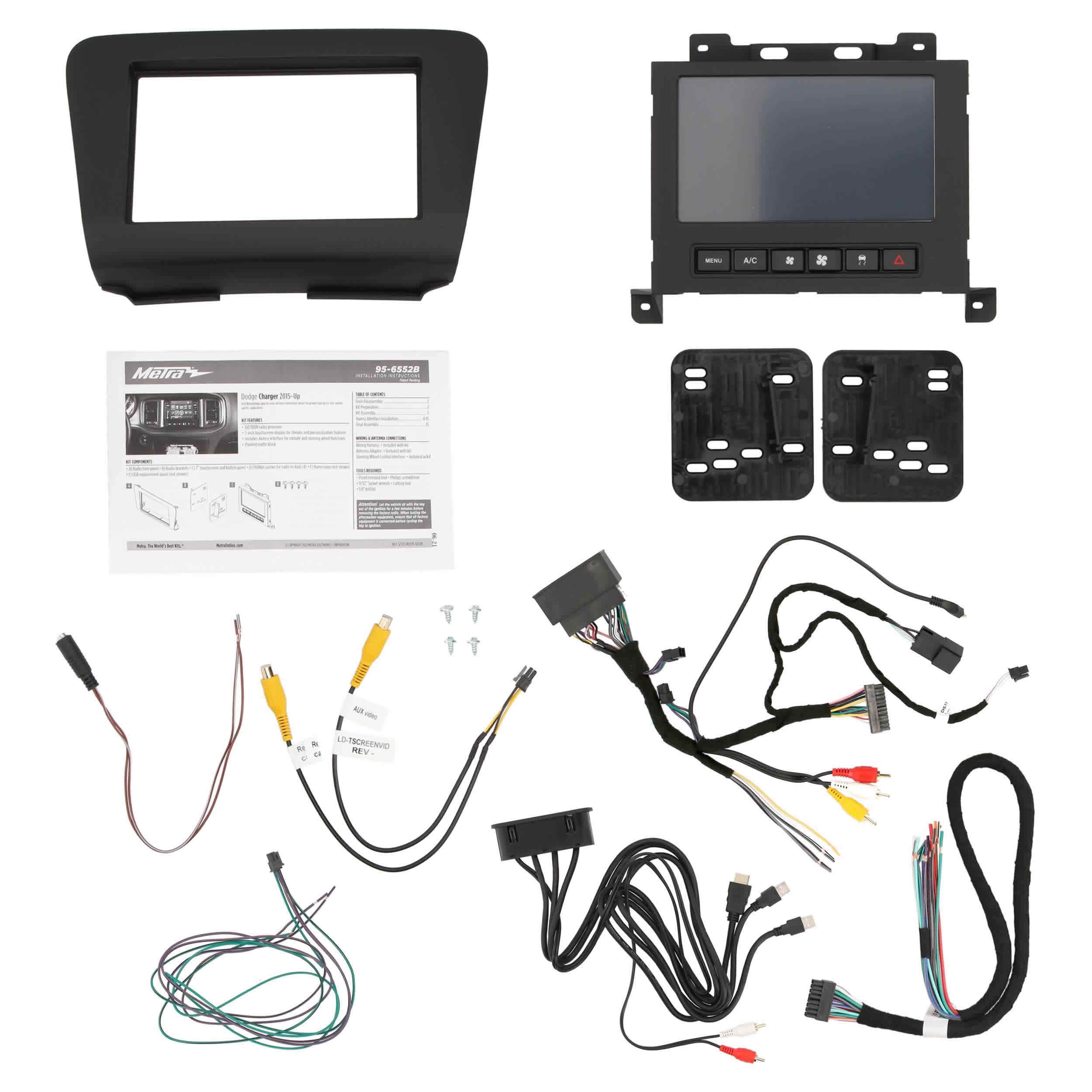 METRA 95-6552B Car Stereo Dash Kit for Dodge Charger 2015-2023 | Seamless Audio System Installation | Perfect for Upgrading Factory Radio to Aftermarket Head Unit