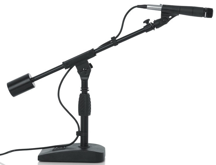 Gator Frameworks Telescoping Boom Mic Stand - Adjustable Microphone Stand for Studio, Podcast & Live Recording - Perfect for Home Studios, Podcasting & Stage Performances