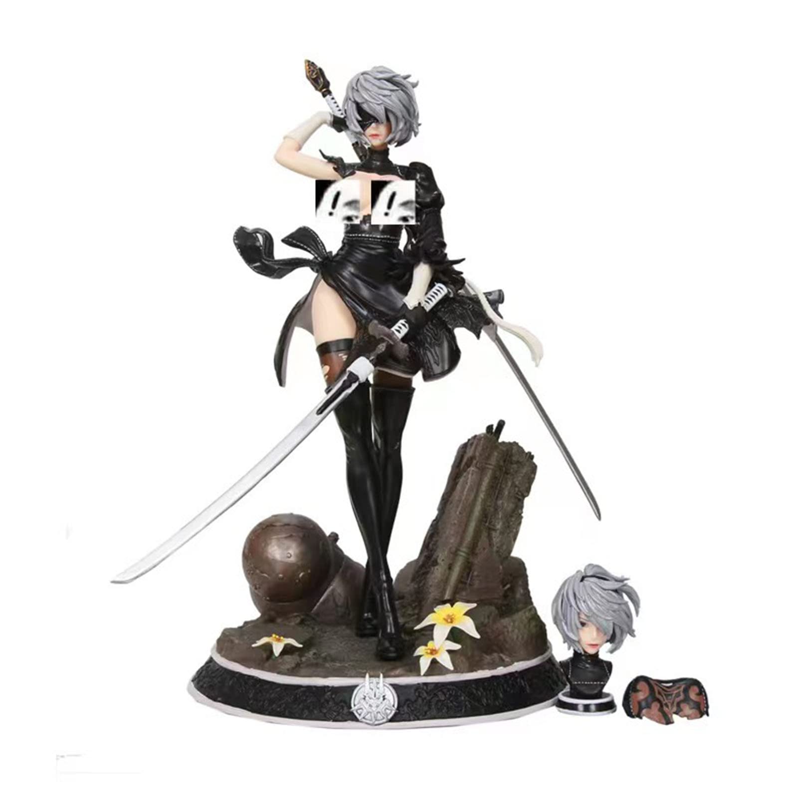 Ebvonse Automata 2B (Yorha NO. 2 Type B) Deluxe Version Anime Action Figure - Beautiful PVC Statue Collectible Doll for Gaming Fans, Home Decor & Gift for Anime Lovers | Perfect for Display, Collection and Cosplay Inspiration