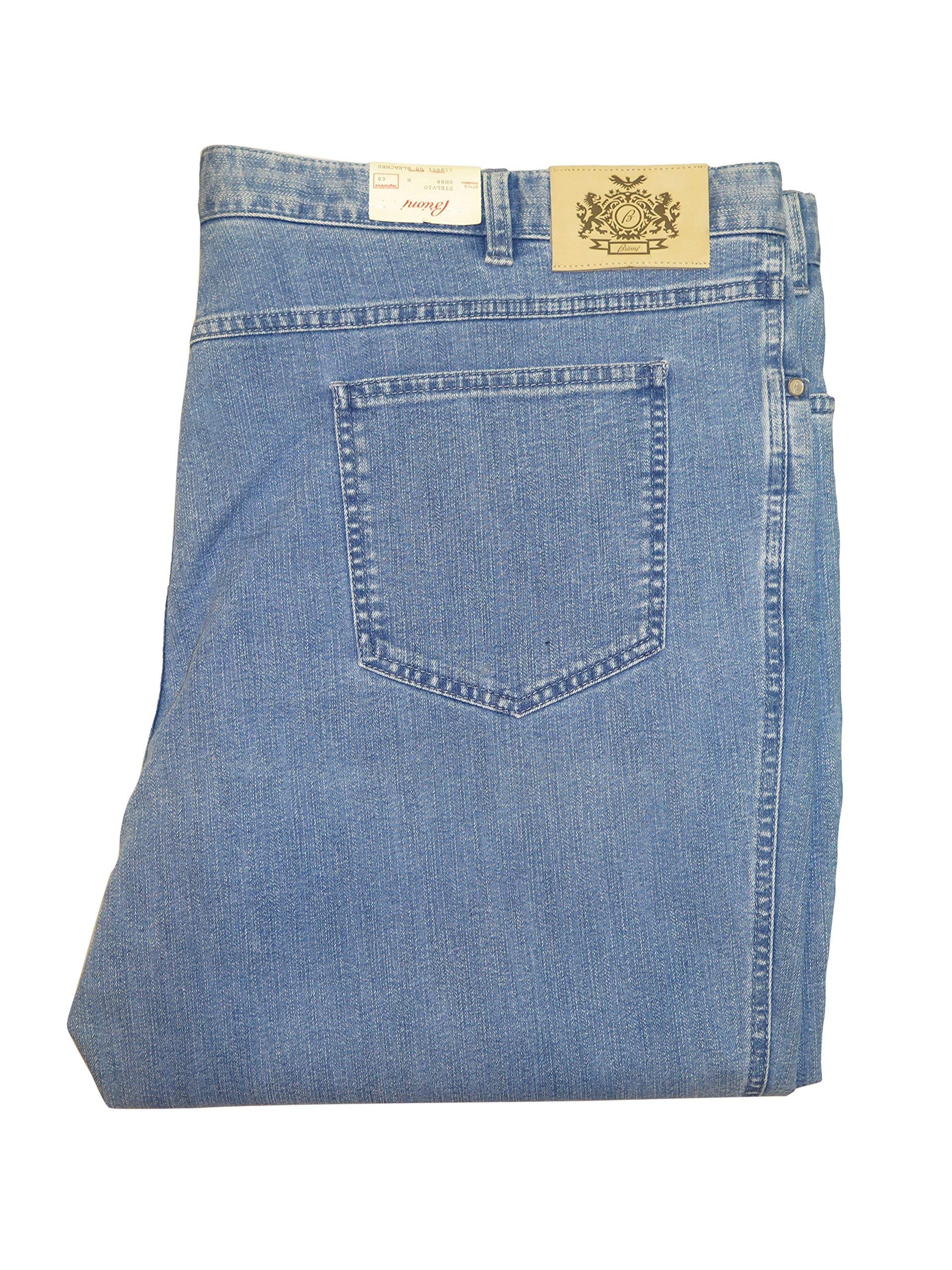 Brioni Men's Stelvio Blue Slim Fit Stretch Denim Jeans - Premium Comfort for Casual Wear & Night Out