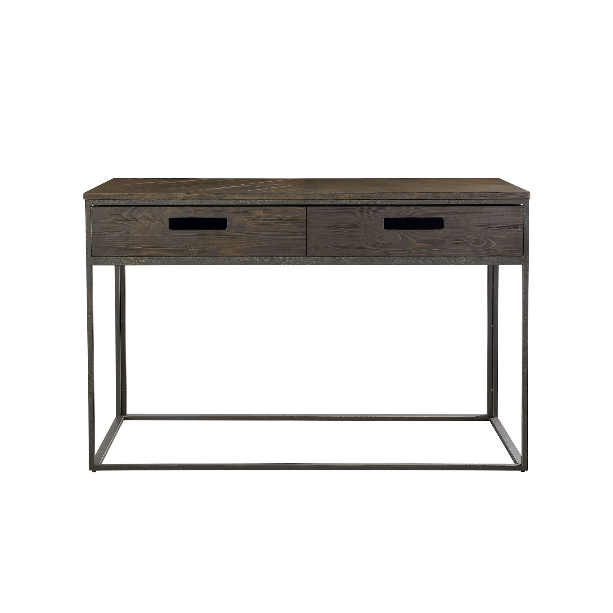 Bradley Console Table - Double Fudge Brown Entryway Sofa Table for Hallway, Living Room & Dining Room Decor
