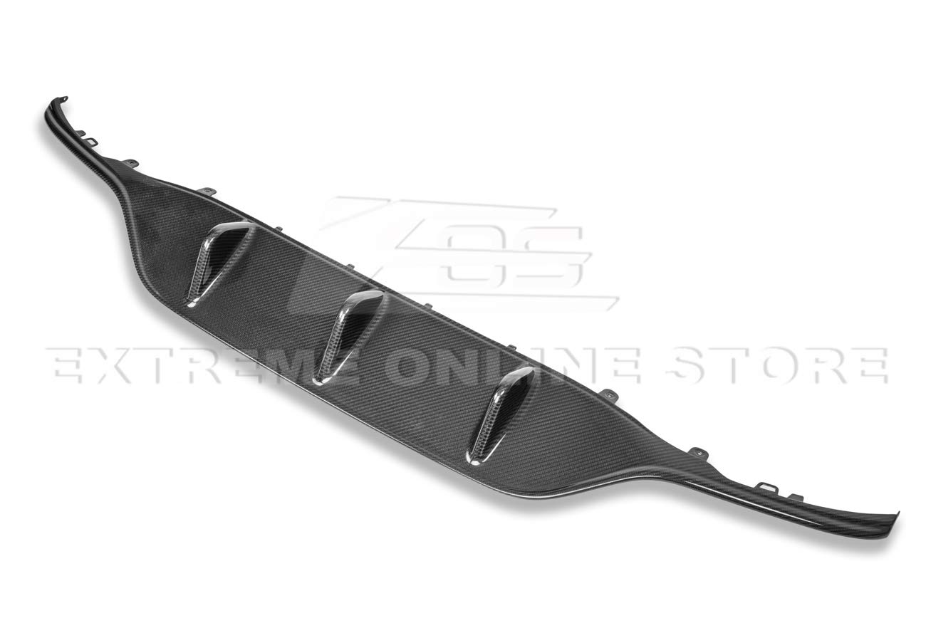 2015-2018 Mercedes Benz W205 C-Class AMG Sport Style Carbon Fiber Rear Bumper Lower Diffuser Replacement - Upgrade Your Car's Aerodynamics & Style for Street Racing & Show Car Events