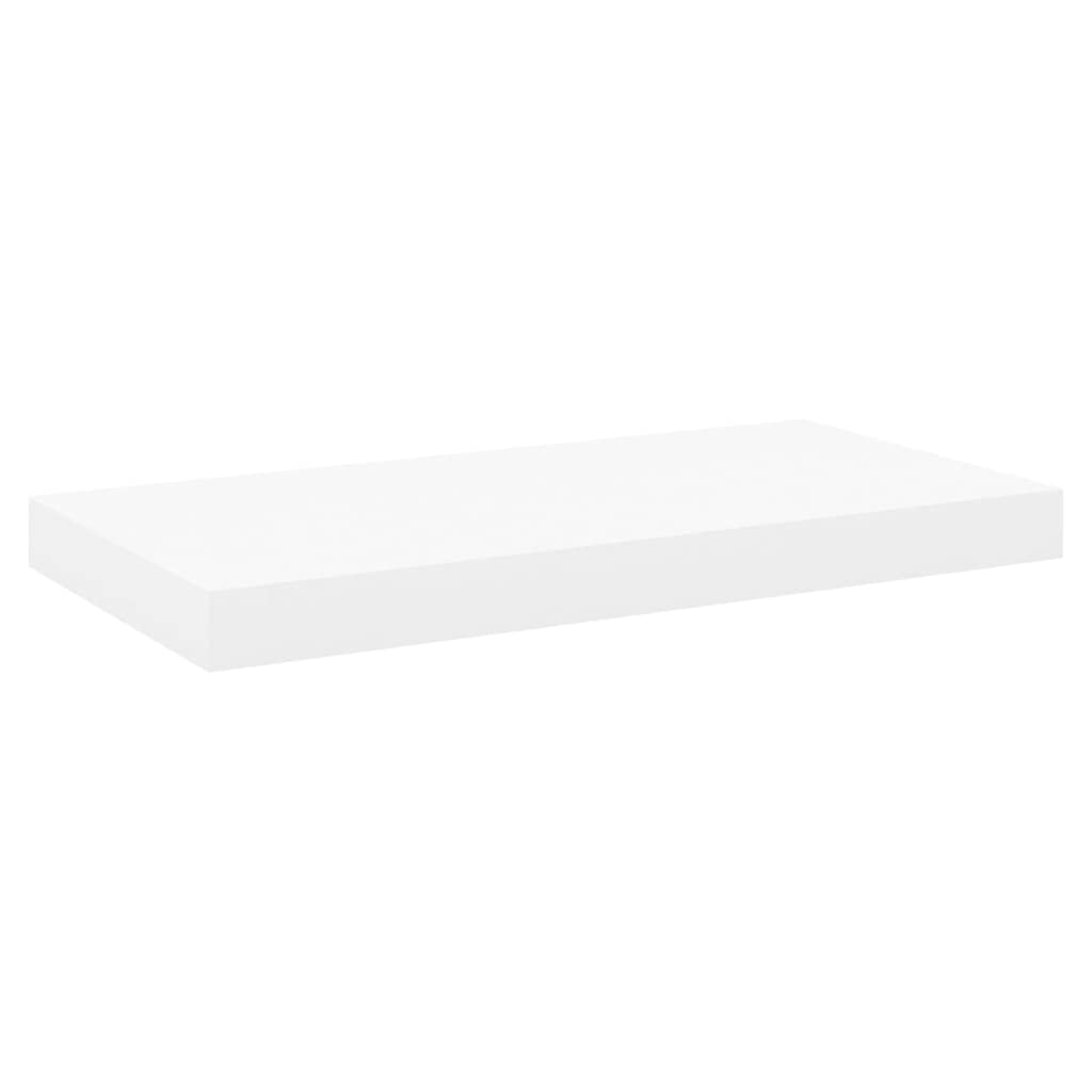 Floating Wall Shelf Set - 19.7x9.1 Inches White Oak MDF Wall Mounted Storage Shelves with Brackets for Living Room, Bedroom, Kitchen & Bathroom - Perfect for Displaying Decor, Books and Organizing Small Items