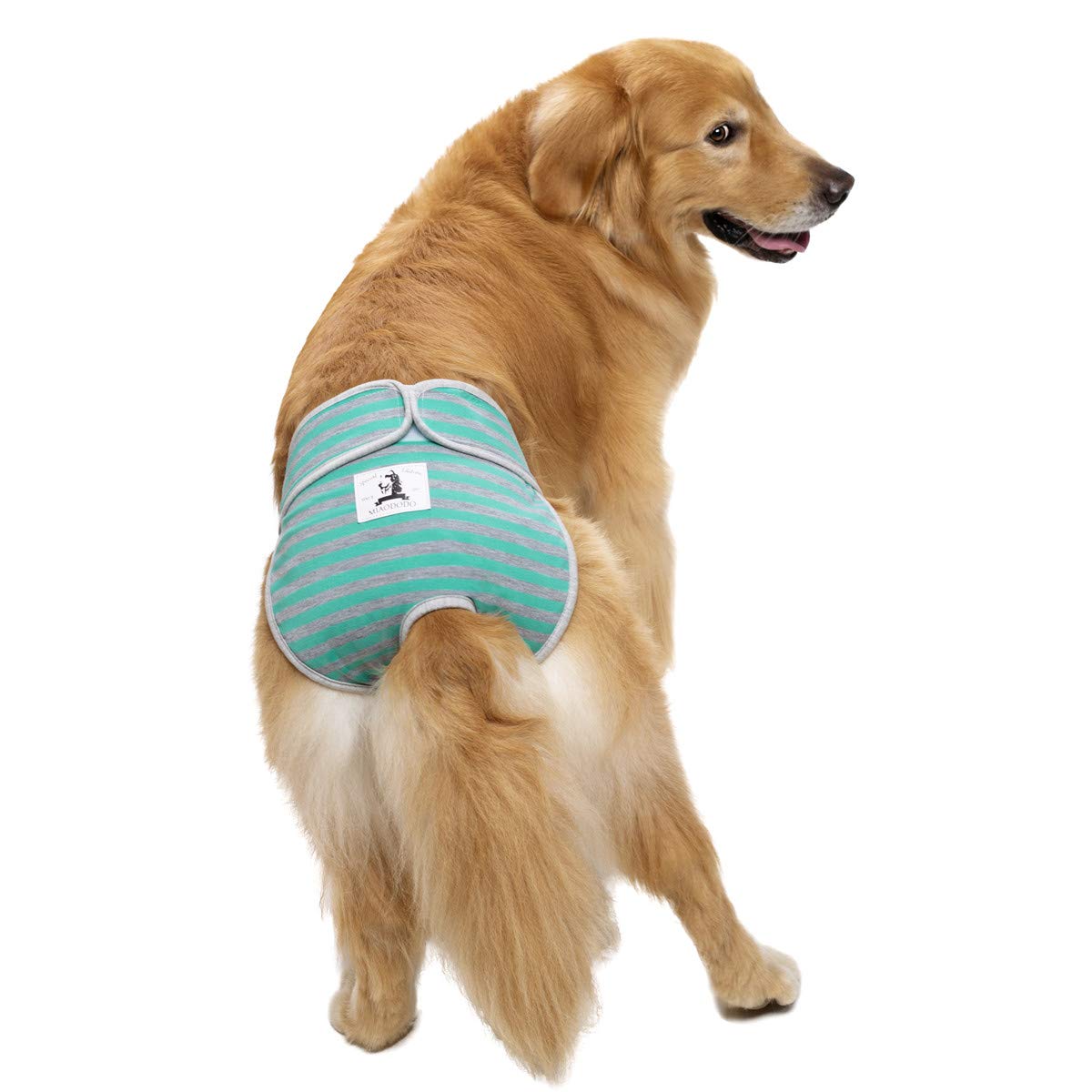 3 Pack Washable Reusable Dog Diapers for Female Dogs - Adjustable Velcro Waistline, Large Medium Breed, for Heat & Incontinence - Perfect for Indoor Use, Travel & Post-Surgery Care