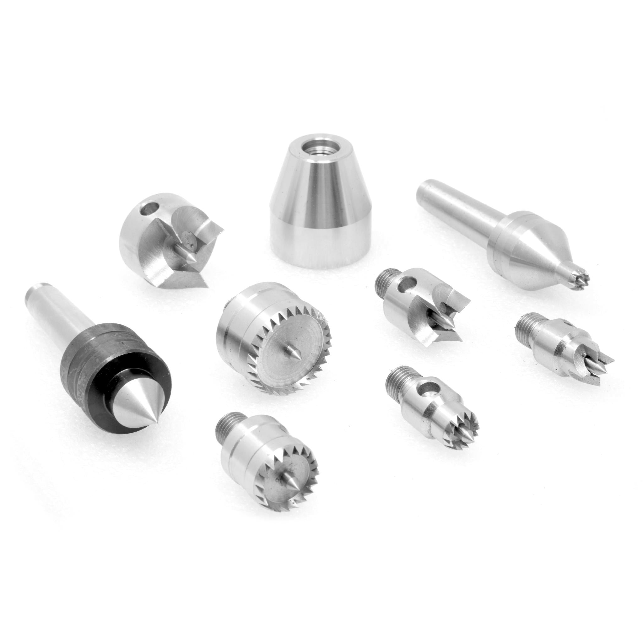 WEN LA0009 9-Piece MT2 Wood Lathe Drive & Live Center Kit with Aluminum Case - Perfect for Woodturning, DIY Projects & Professional Woodworking
