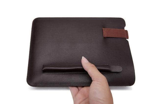 Premium Microfiber Leather Sleeve Case for iPad Pro 12.9 & 11 (2020 Model) with Pencil Holder - Protective Cover for Work, Travel & School Use