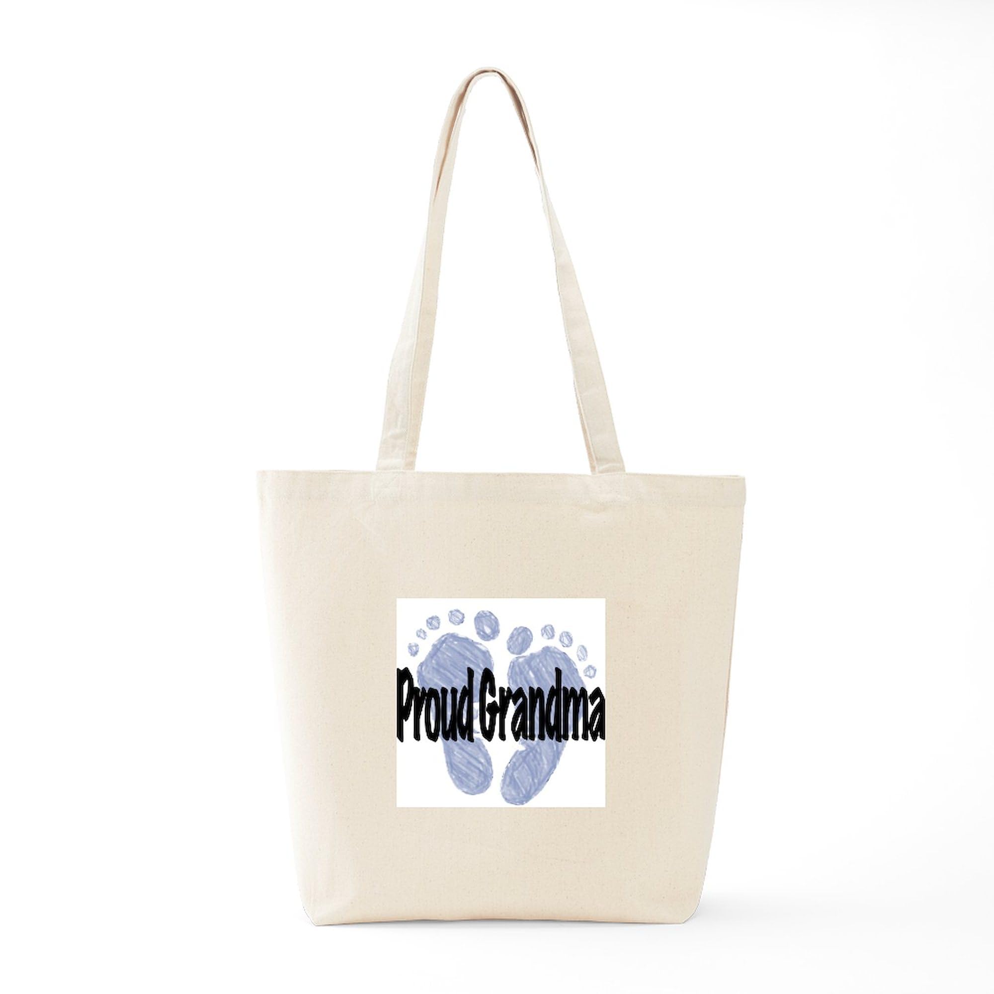 Proud Grandma (Boy) Tote Bag - Natural Canvas Reusable Shopping Bag for Groceries, Beach & Everyday Use | CafePress