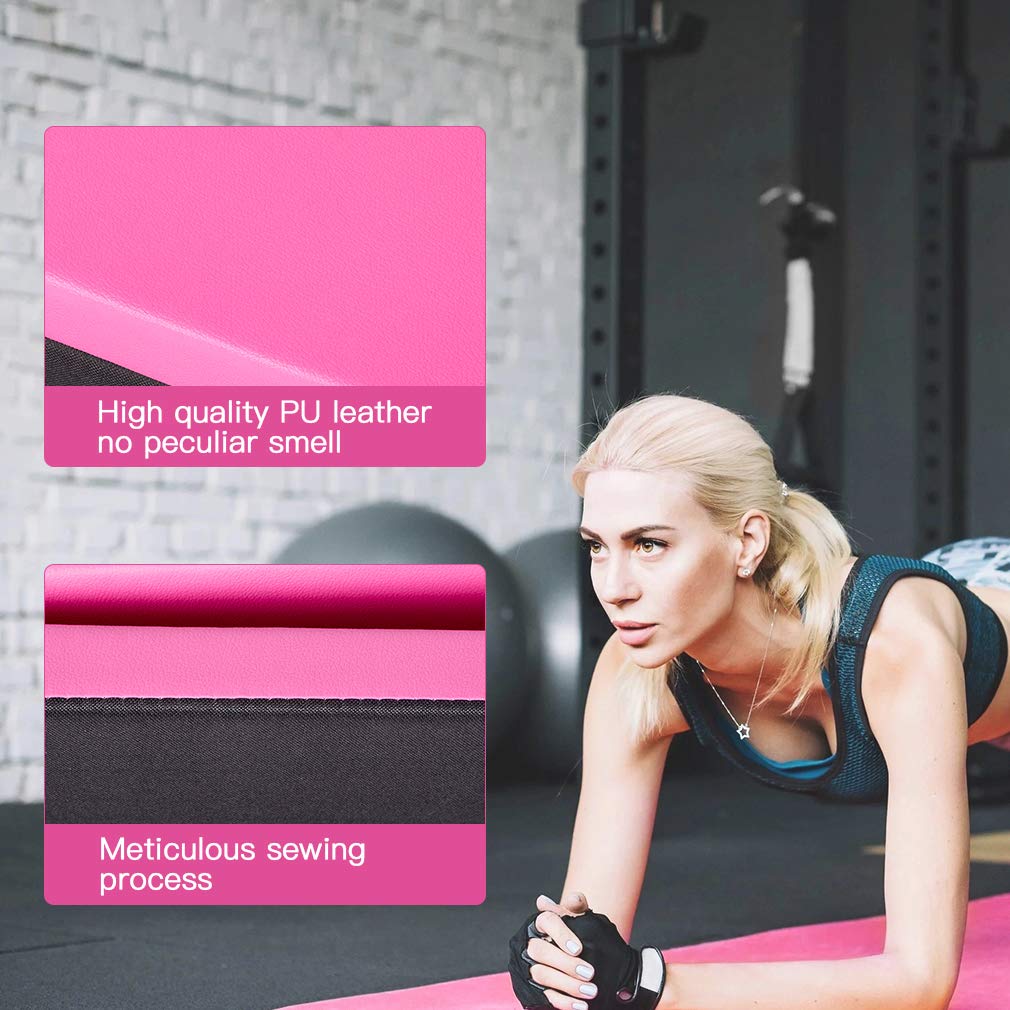 Foldable PU Leather Tumbling Mats for Gymnastics, Yoga & Pilates - Thick Exercise Mat with Carrying Handles for Home Workout, Outdoor Training & Studio Use