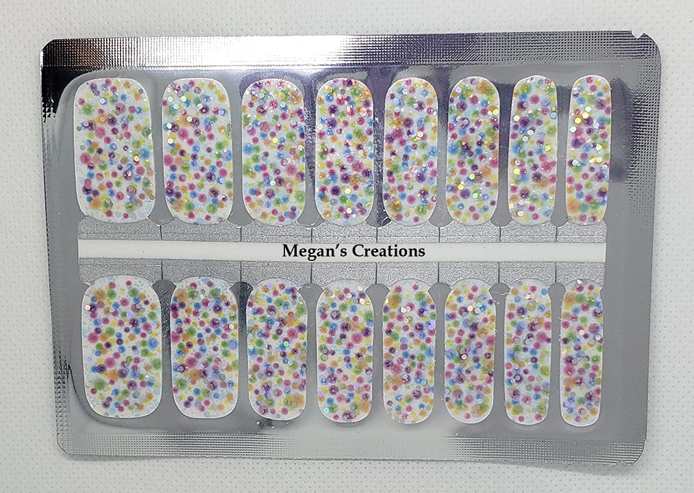 Party Time Nail Polish Wraps - Long Lasting Nail Polish Strips for Women, Easy DIY Nail Art Decals for Parties, Weddings & Special Occasions