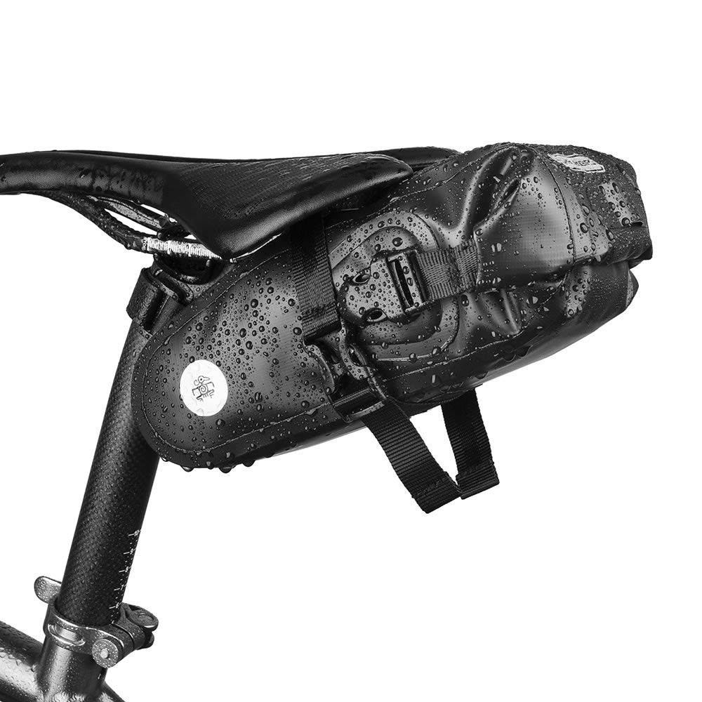 THRLEGBIRD Waterproof Bike Saddle Bag - 2L Large Capacity Cycling Seat Storage for Road & Folding Bikes | Portable Bicycle Accessory for Commuting, Mountain & Leisure Rides