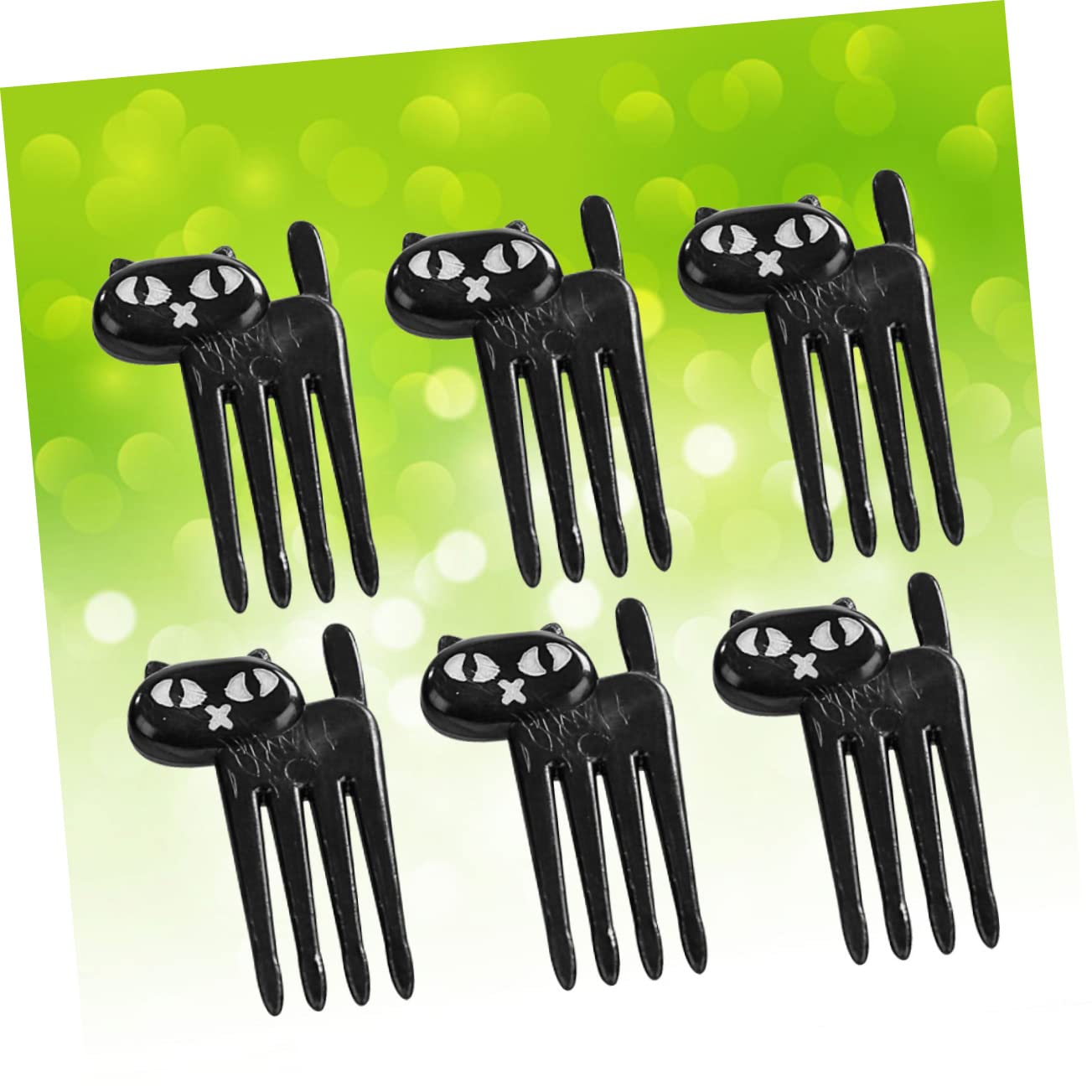 6-Piece Cute Kitten Fruit Fork Set - Animal-Shaped Dessert Picks for Fruit Party Decorations & Cake Toppers | Perfect for Kids' Parties, Baby Showers & Tea Time Snacks