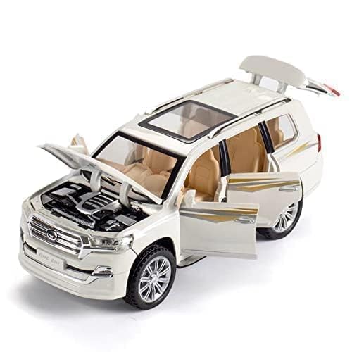 Exegi Enterprise 1:32 Scale Diecast Toyota Land Cruiser Alloy Metal Pull Back Toy Car with Light & Sound - Mini Collectible Model Vehicle for Kids Boys - Perfect Gift for Birthdays & Christmas (3-Pack) - Great for Playtime, Collection Display & Pretend Driving Games