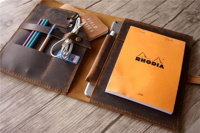 Personalized Leather Sleeve Case for MacBook Pro 13 Inch - Premium Protective Cover for Laptops - Perfect for Work, Travel & Business Meetings