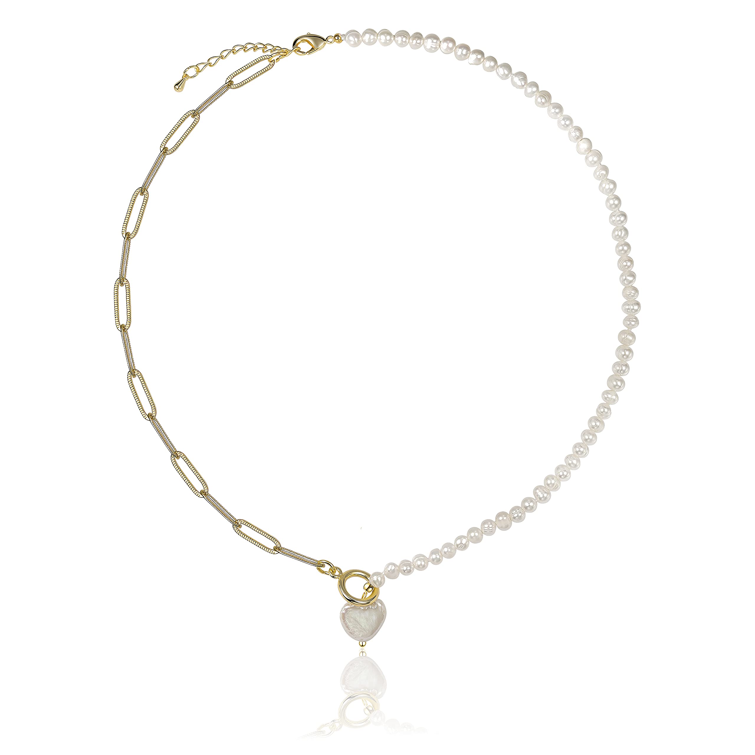 Baroque Pearl Pendant Necklace - Vintage Valentine Gift for Women
