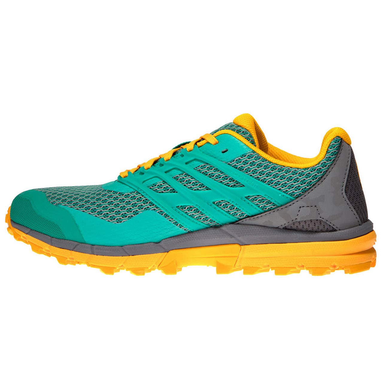 Innovative Inov-8 Women's Trail Running Shoes - Trailtalon 290 Ultra Lightweight Trail Runners - Teal/Grey/Yellow - Size 7 - Perfect for Hiking, Trail Running & Outdoor Adventures