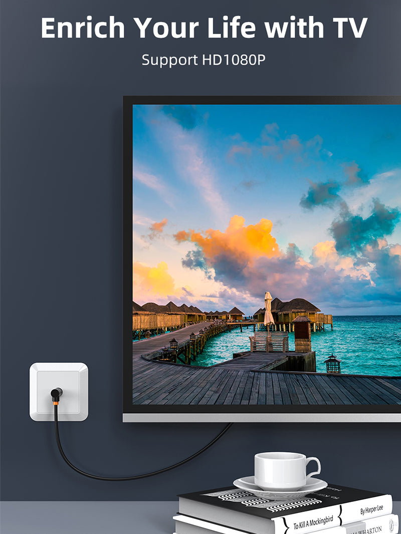 Digital TV Antenna for 1080P HD Television - Indoor Outdoor HDTV Antenna with 150 Mile Range for Clear Satellite Cable Signal - Perfect for Home, RV & Camping Use