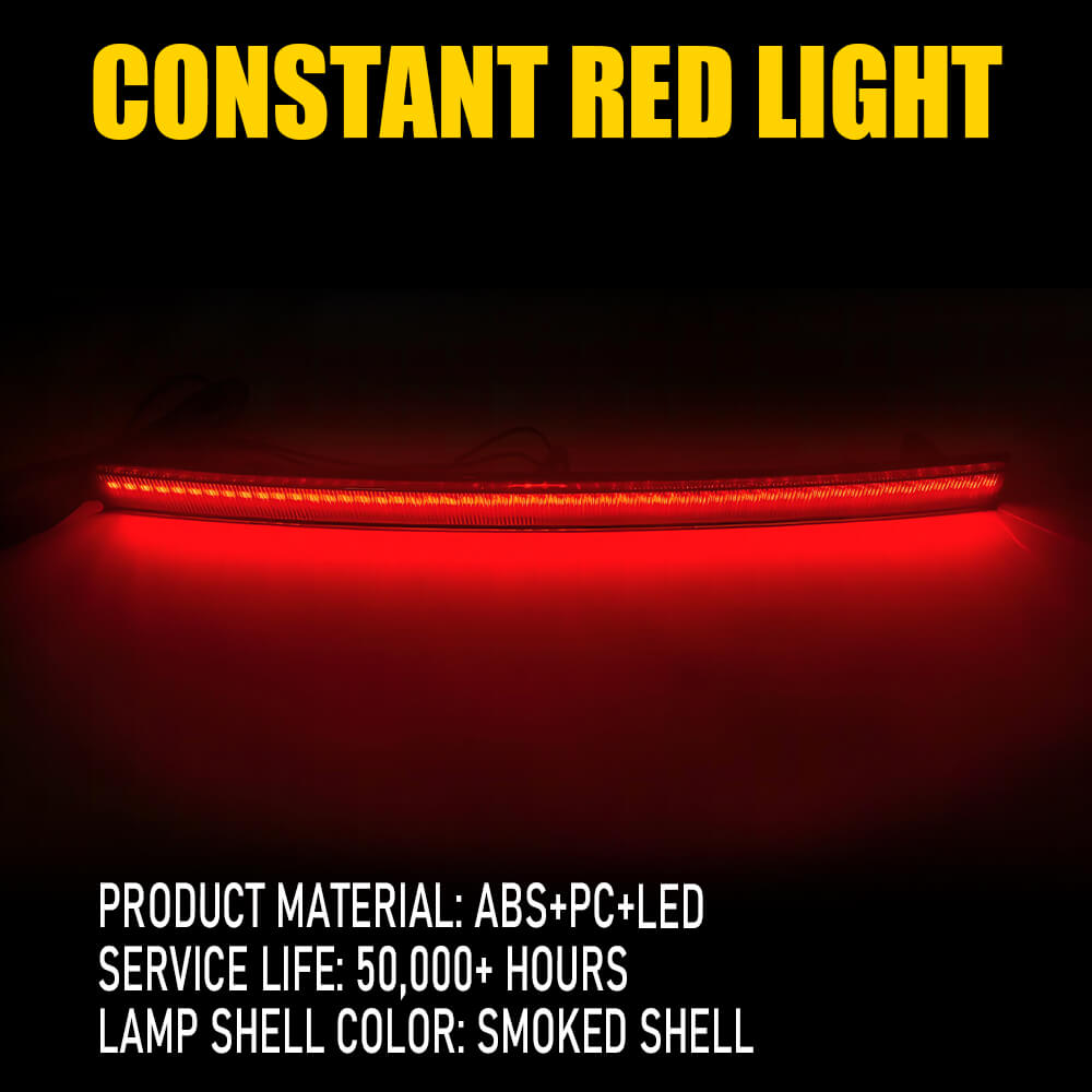 2014-2019 Chevrolet Corvette C7 Smoked Lens Red LED Rear Bumper Reflector Lights - Upgrade Your Corvette's Style & Safety for Night Driving