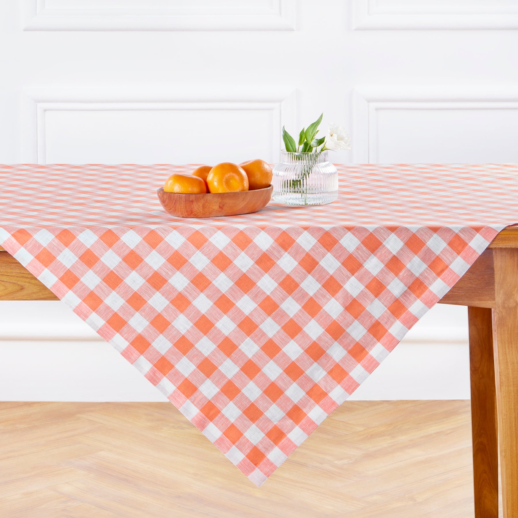 Morgan Check Table Throw - Classic Plaid Tablecloth for Dining Room, Kitchen, and Outdoor Picnics | Durable & Stylish Home Decor for Parties & Gatherings