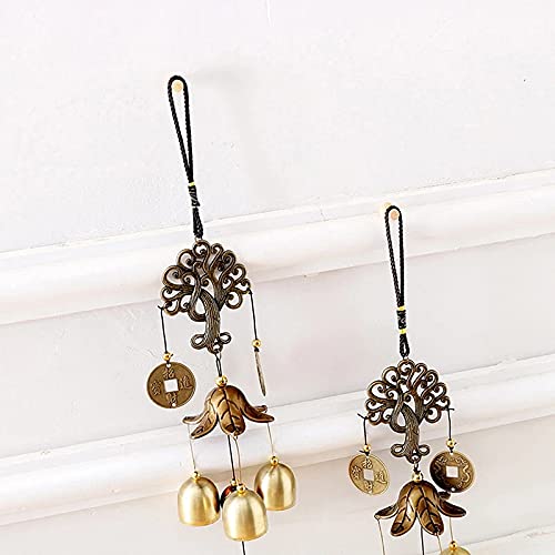 1pc Copper Tree Wind Chime - Elegant Metal Garden Decor for Outdoor Yard, Patio & Home | Perfect for Relaxing Sounds in Backyard, Porch & Balcony